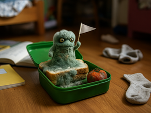 Schimmelmonster mit Fahne
