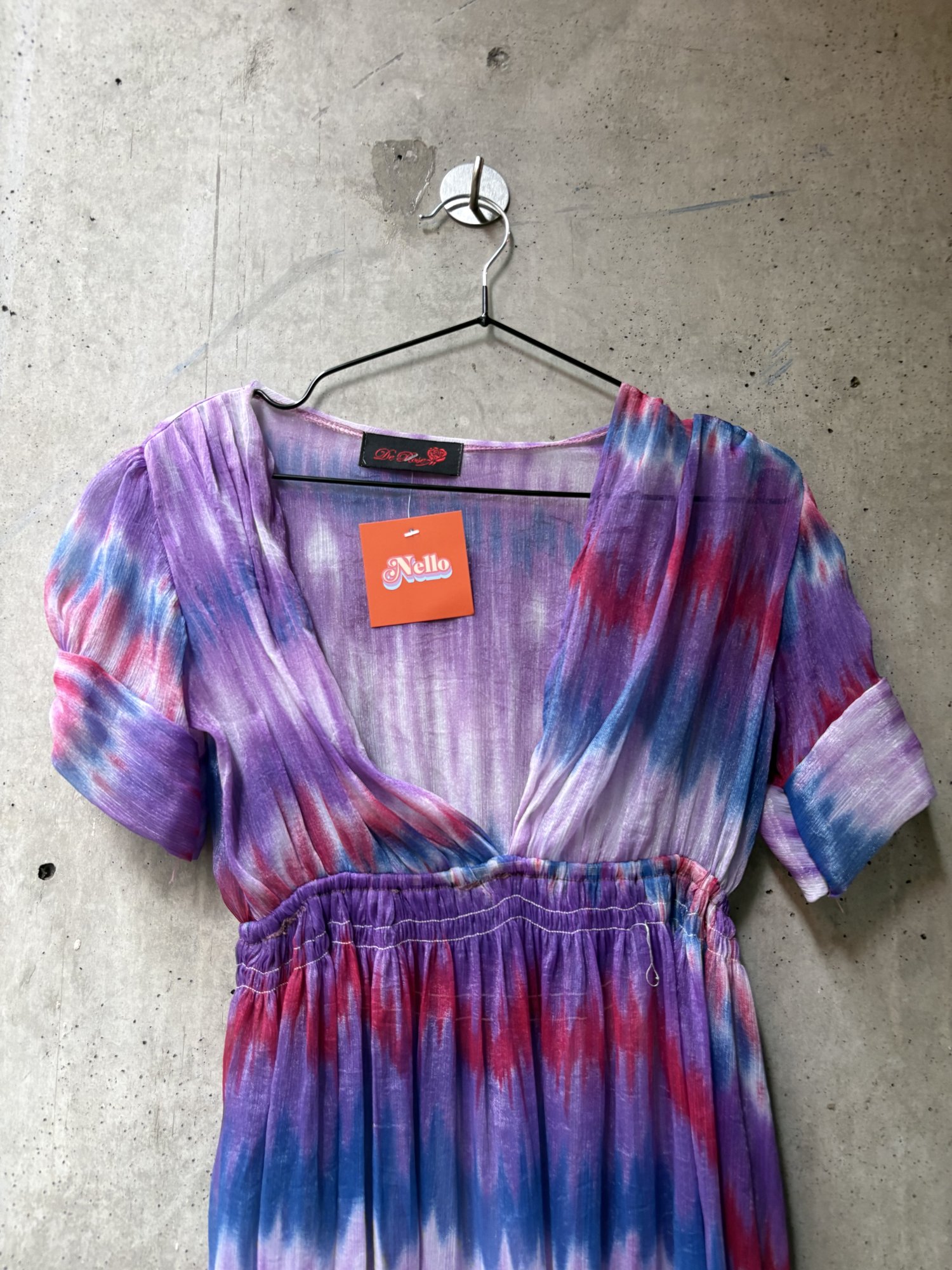2000s De Rose Tie-Dye Wrap Dress, image 3