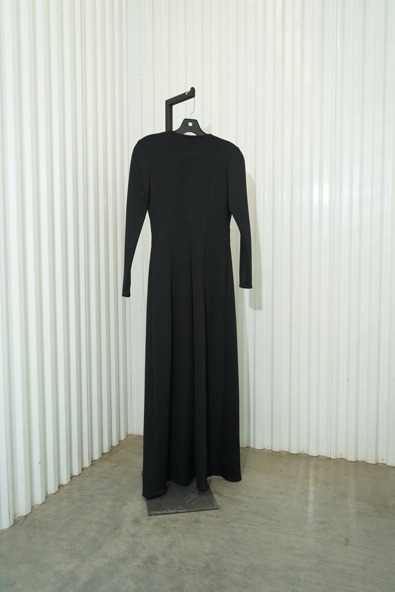 2000s-2010s PiaoYa Long Black Belted Coat Dress, image 7