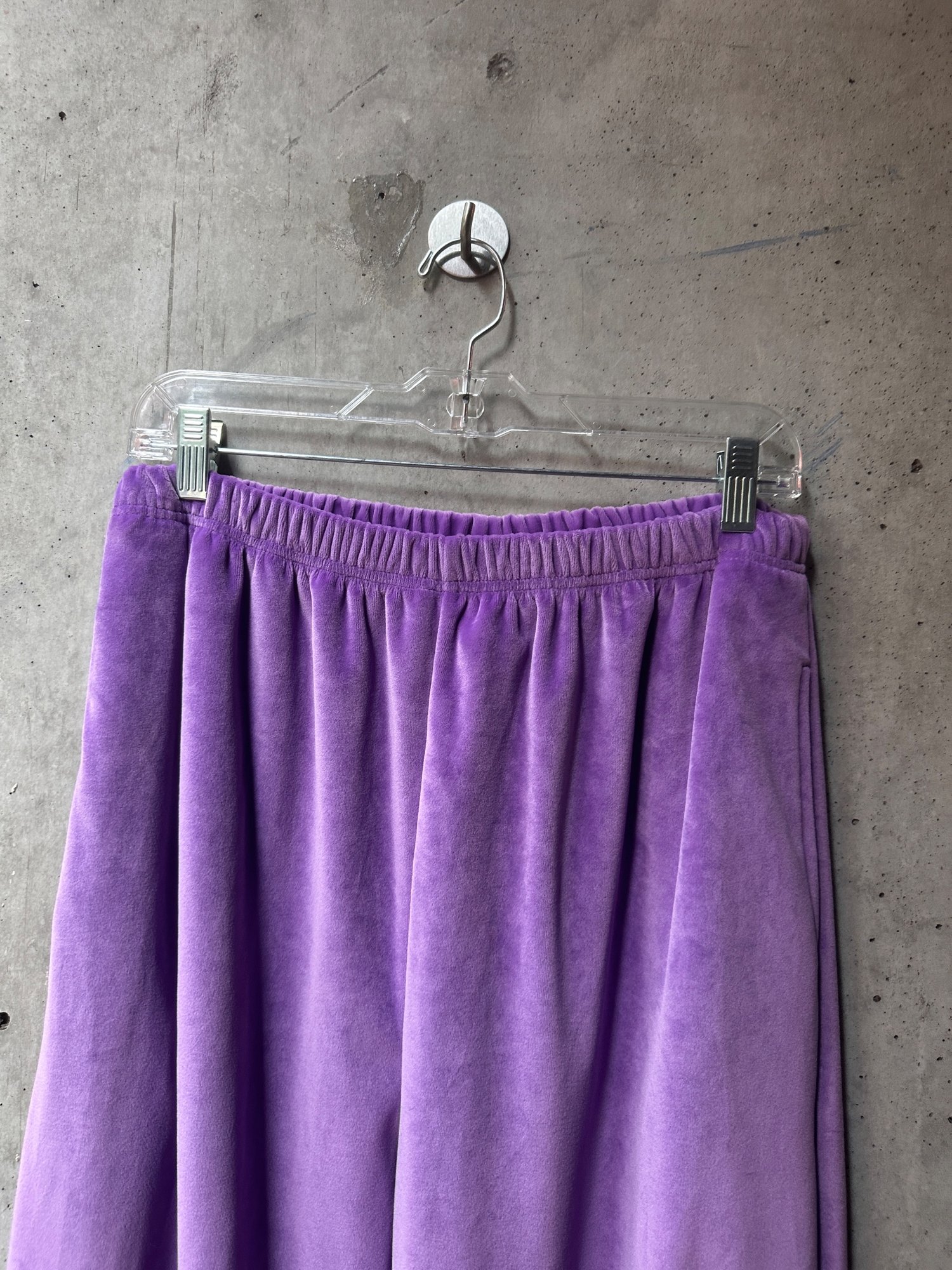 2000s Roaman's Purple Velour Sweatpants, image 2