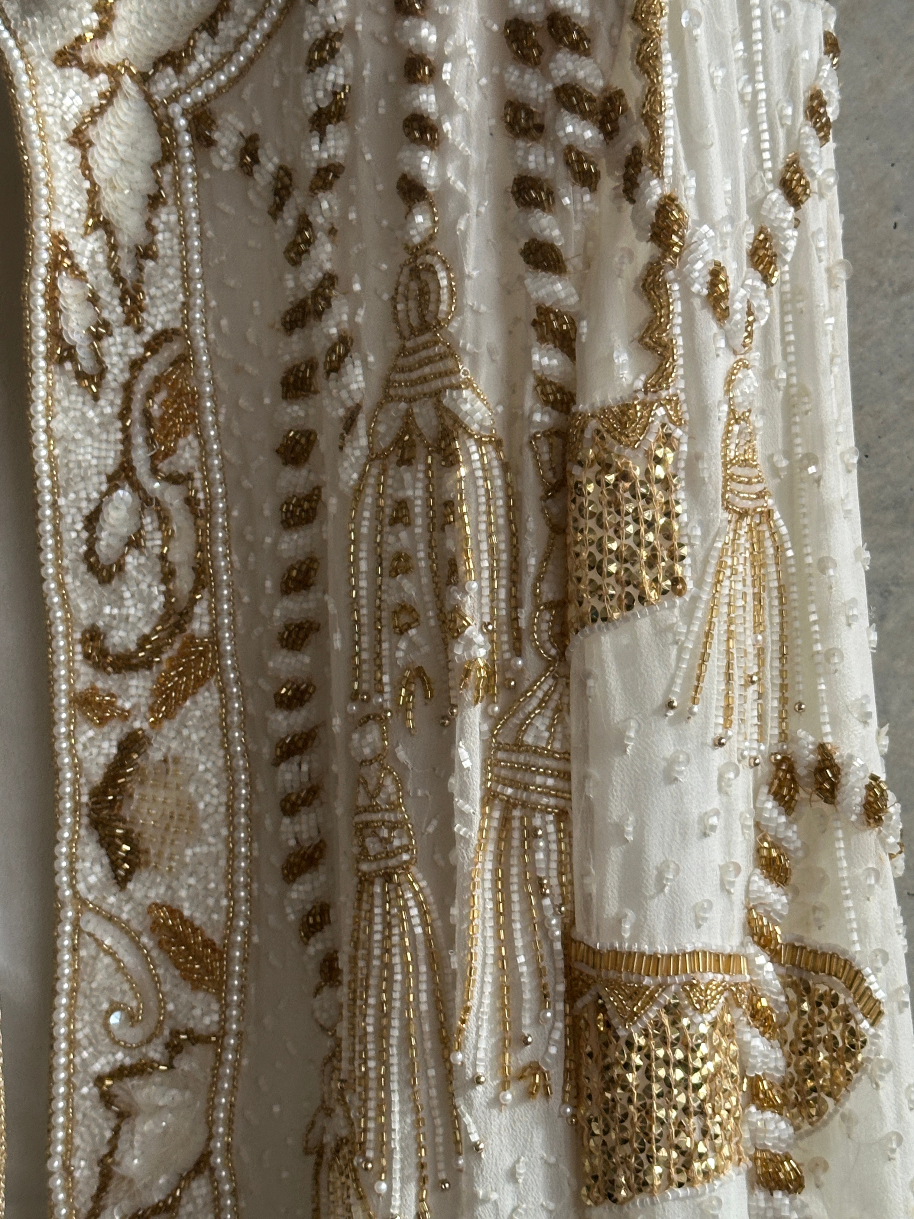 Niteline by Della Roufogali cream and gold beaded blazer — image 7
