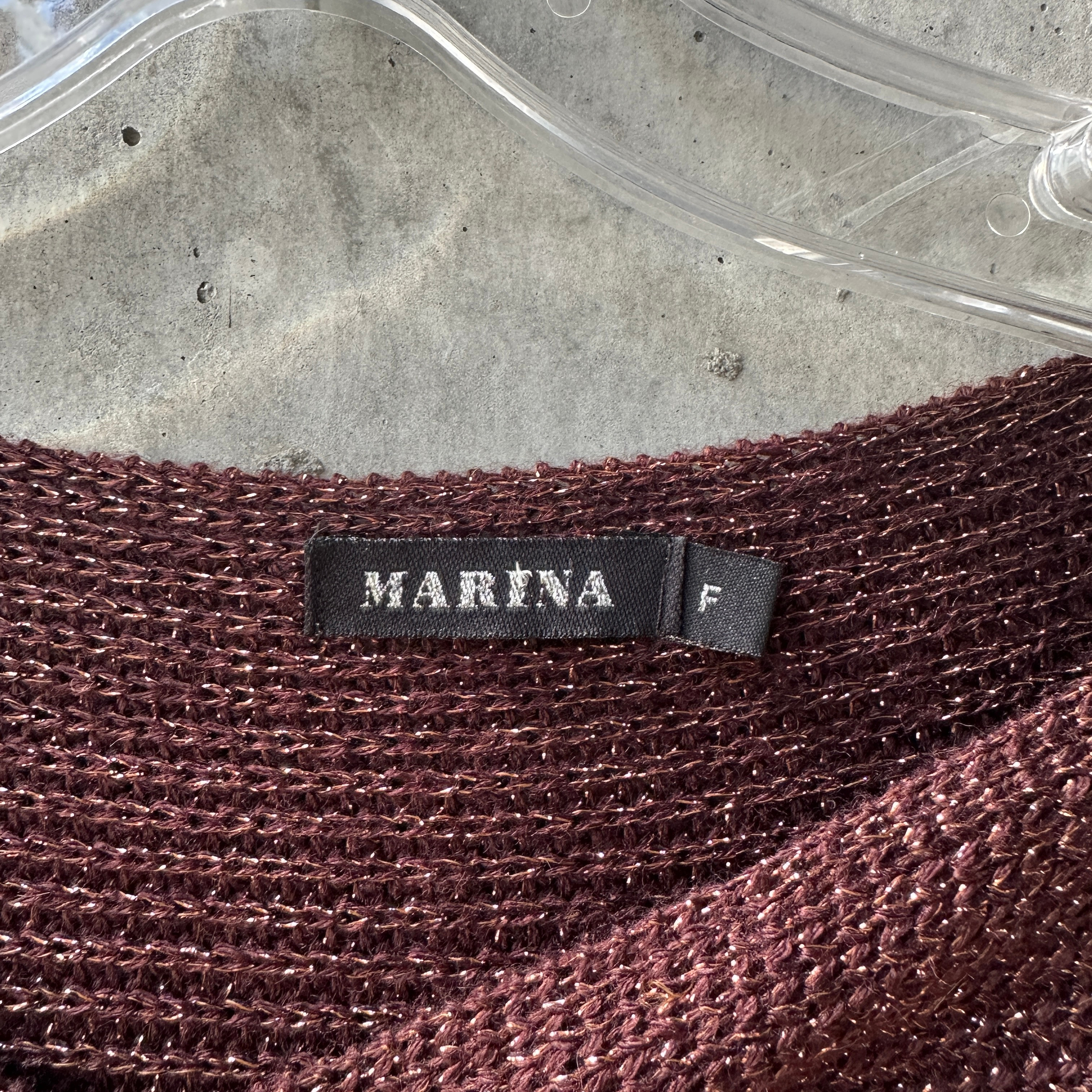 Marina Brown Gold Glitter 2000's Sweater Dress — image 4