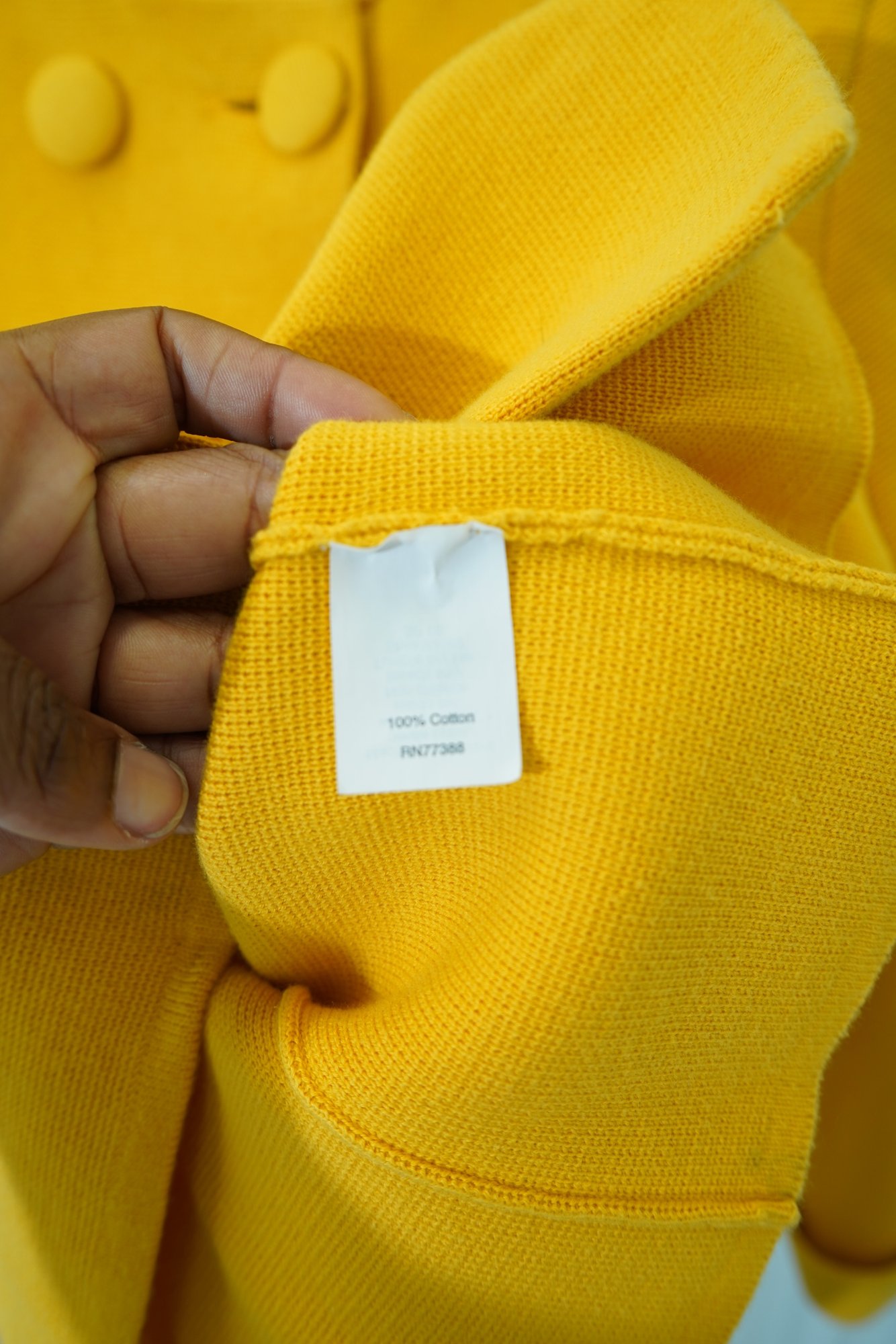 2010s-2020s J. Crew J.Crew yellow cotton double-knit jacket, image 6