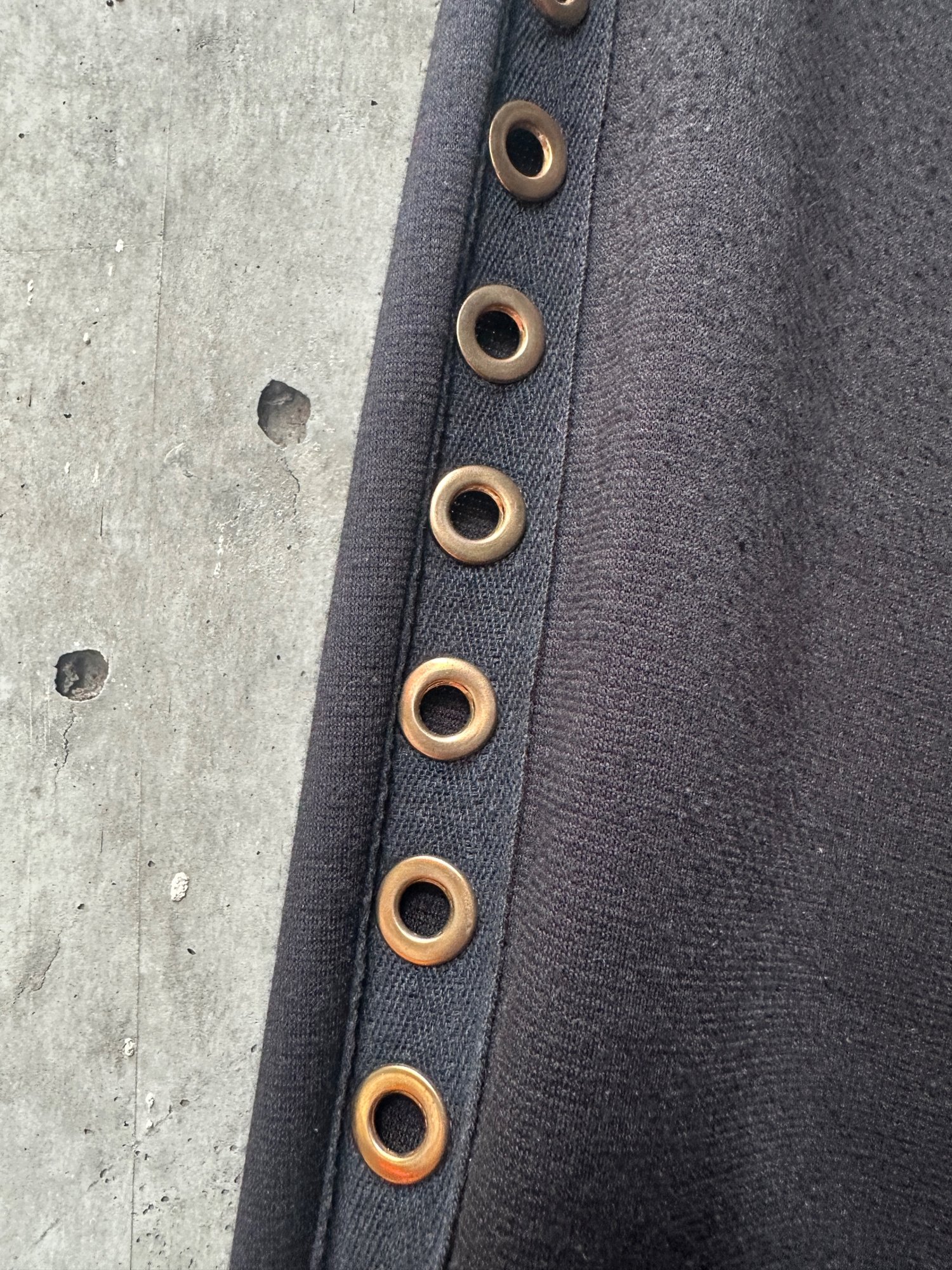 Black Leggings with Grommet Detail, image 2
