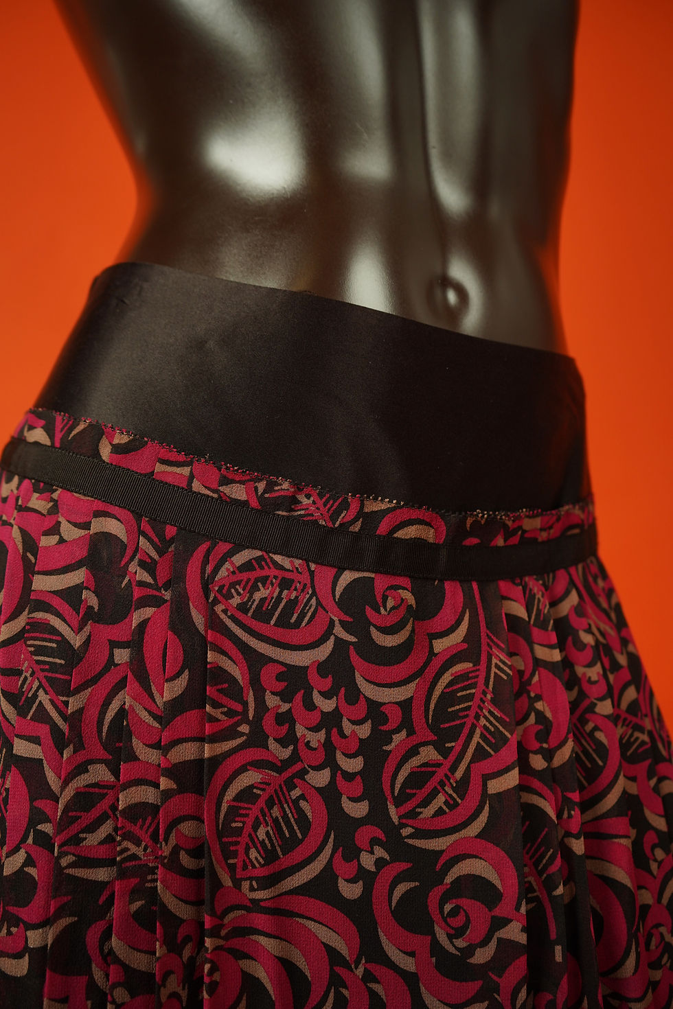 Thumbnail: ETCETERA Silk Pleated Print Skirt
