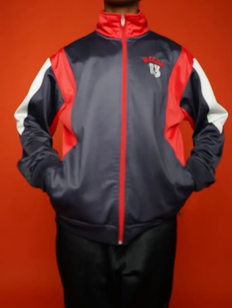 Thumbnail: Mecca Red, White, & Blue Zip-up Jacket
