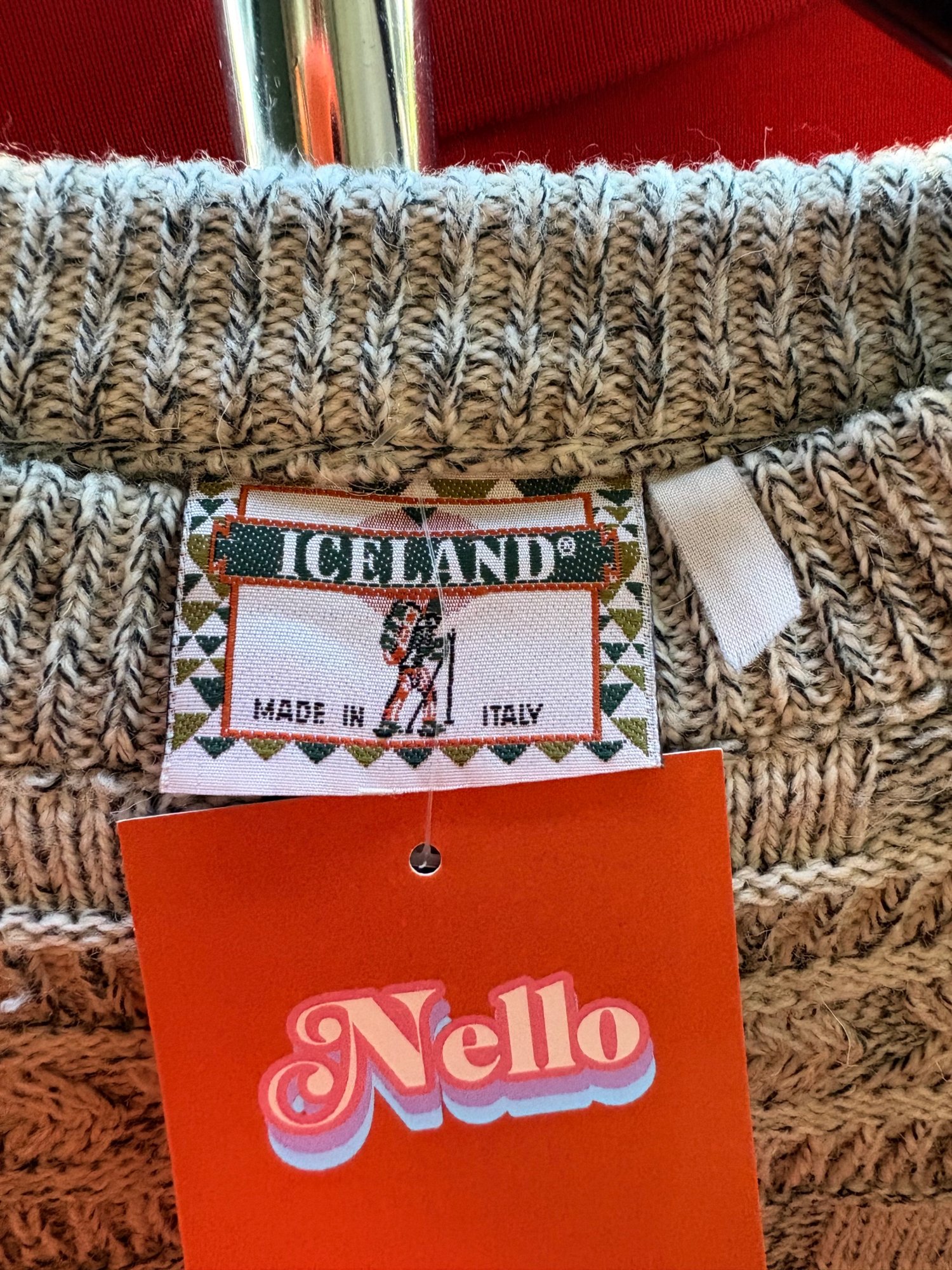 iceland 1990s grey italian 3d knit sweater, image 4