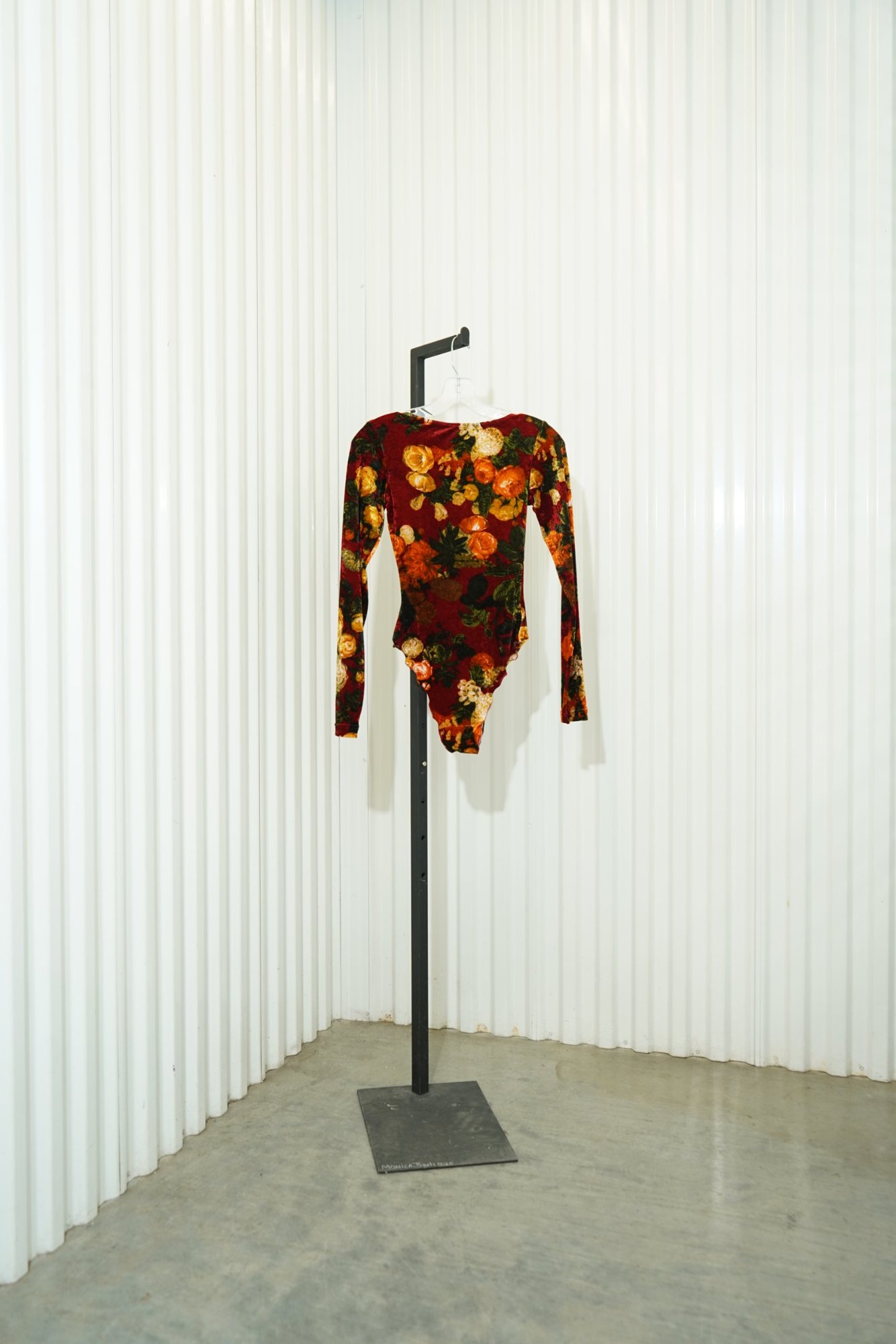 1970s Amazone velvet floral long sleeve bodysuit, image 7