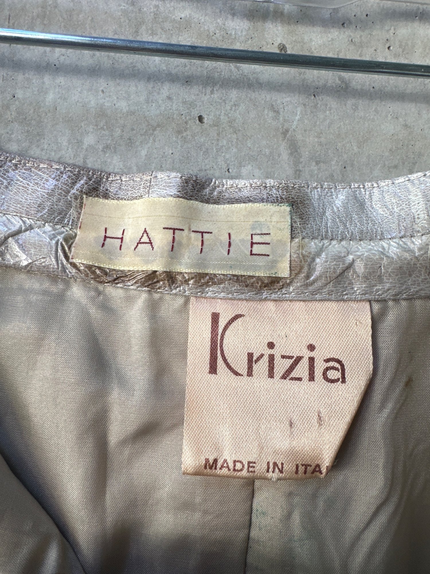 1980s Krizia EEL Skin Leather Button-Front Midi Skirt, image 4