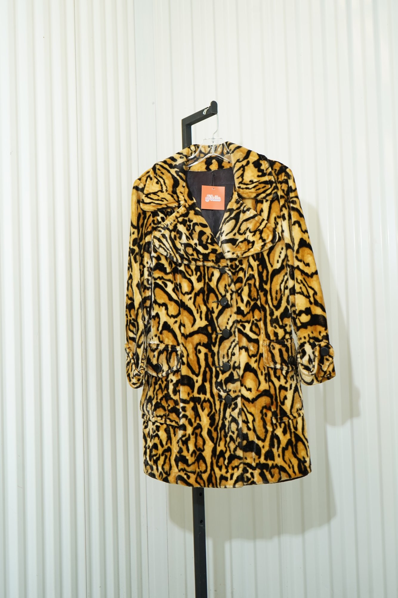 80s Tiger Print Faux Fur Coat, image 2