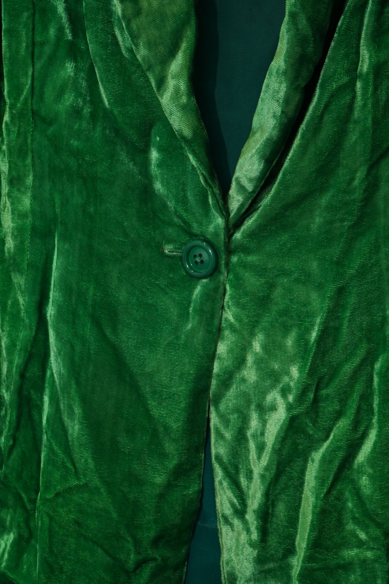 1970s The Difference Green Crushed Velvet Blazer, image 4