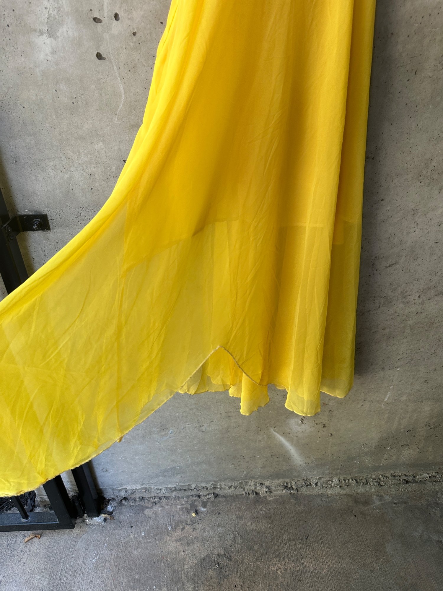 Yellow Ruffle Strap Maxi Dress, image 5