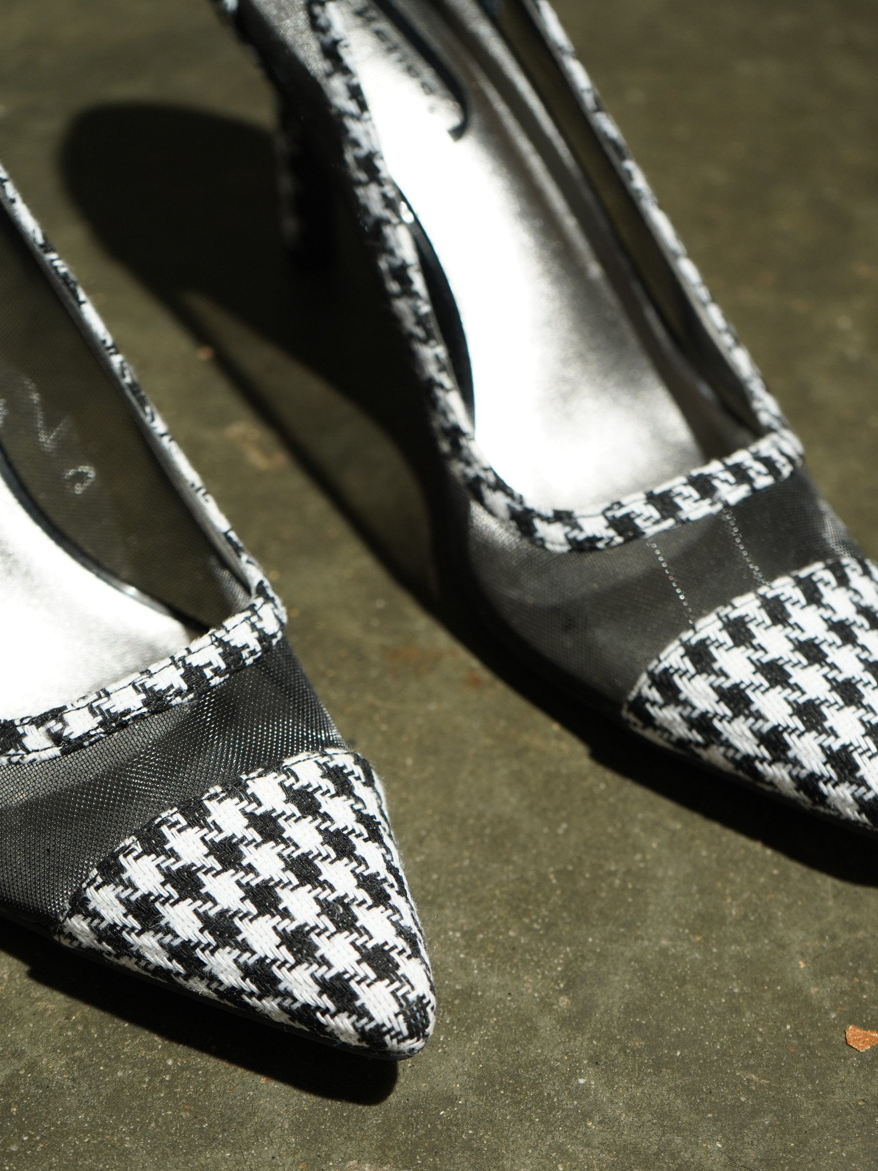 J. Renee Houndstooth Mesh Cap-Toe Stiletto Pump — image 7