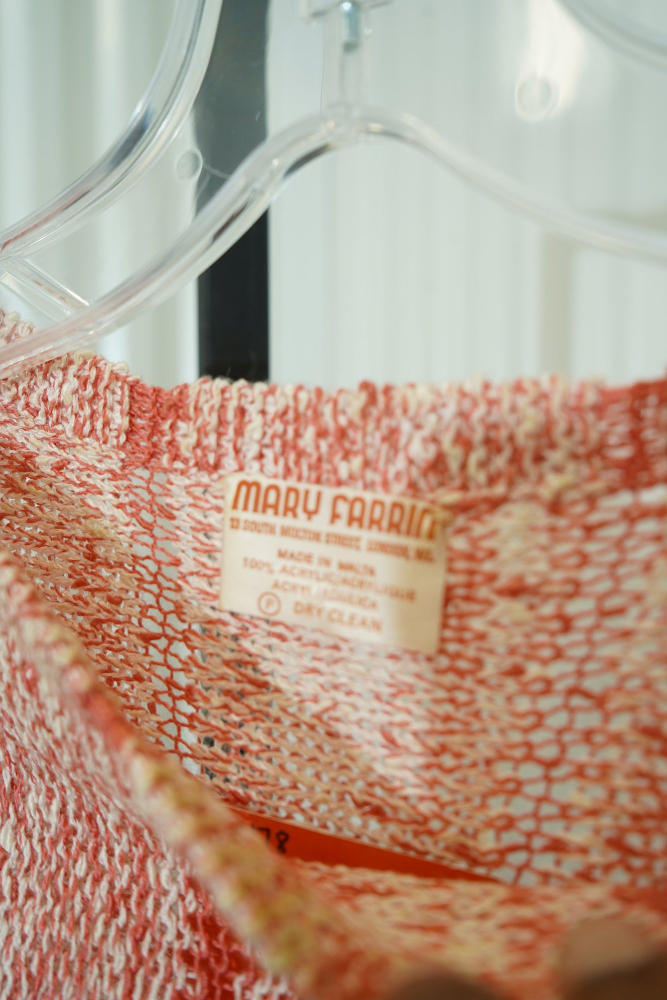 70s Mary Farrin Pink Marled Knit Sweater, image 6