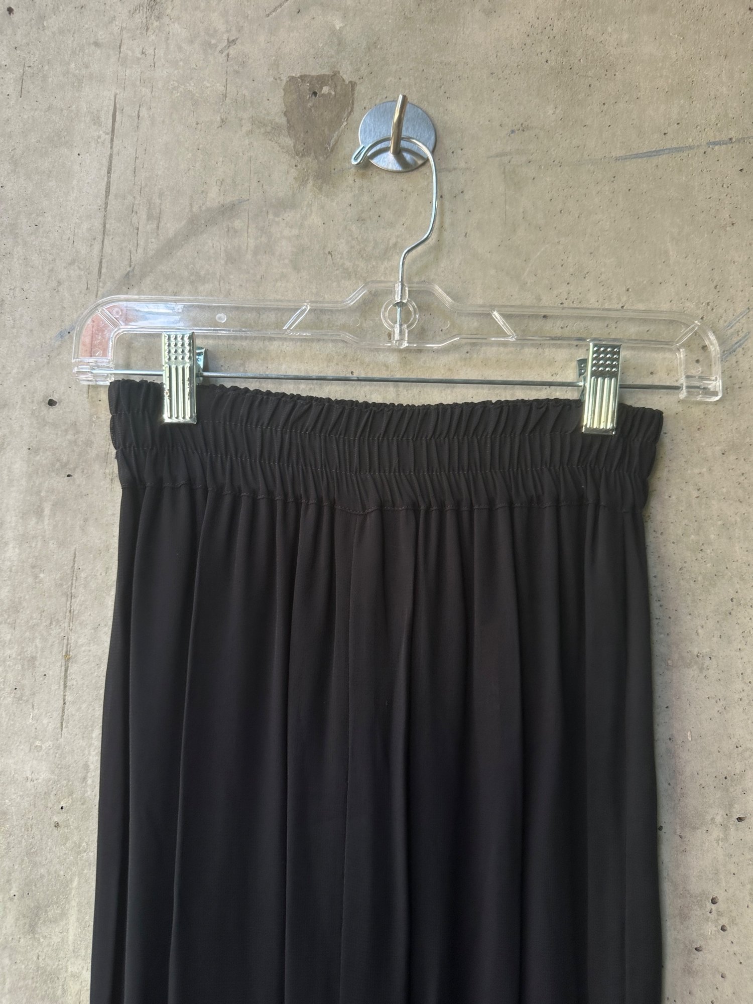 1990s-2000s Dorothy Schoelen Platinum Sheer Pleated Wide Leg Pants, image 2