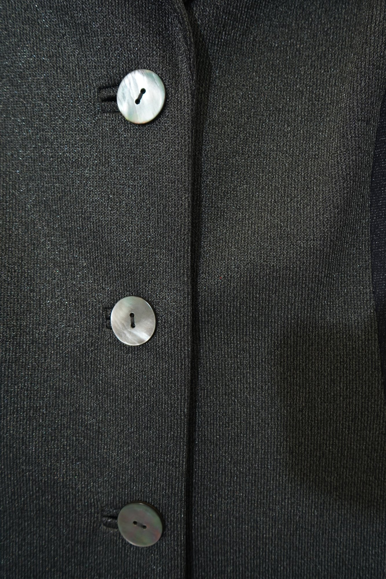 1990s-2000s Exte eXtē gray and blue paneled jacket with mother of pearl buttons, image 5