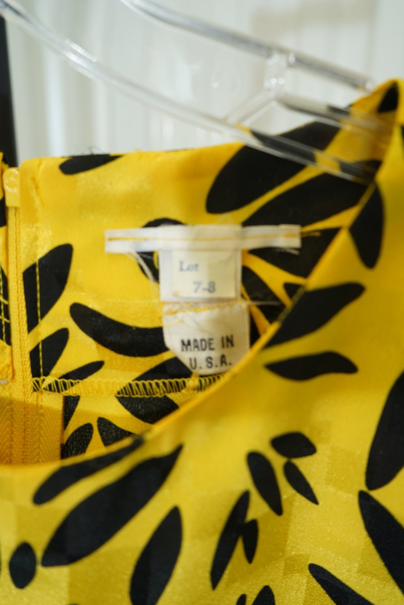 1980's Eccentric Yellow and Black with Geometric Pattern Blouse, image 5