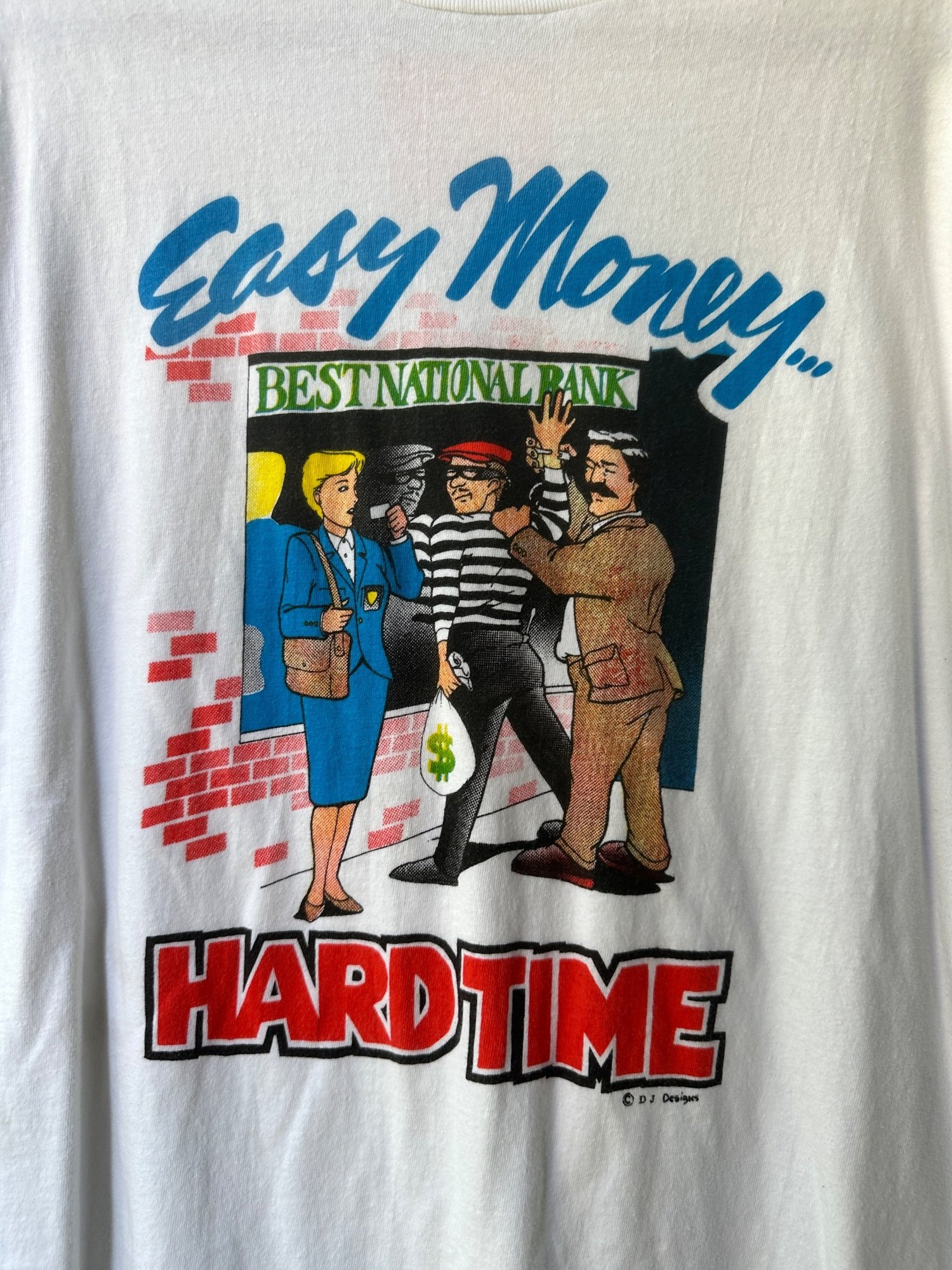 1990s Easy Money Hard Time Graphic T-Shirt, image 2
