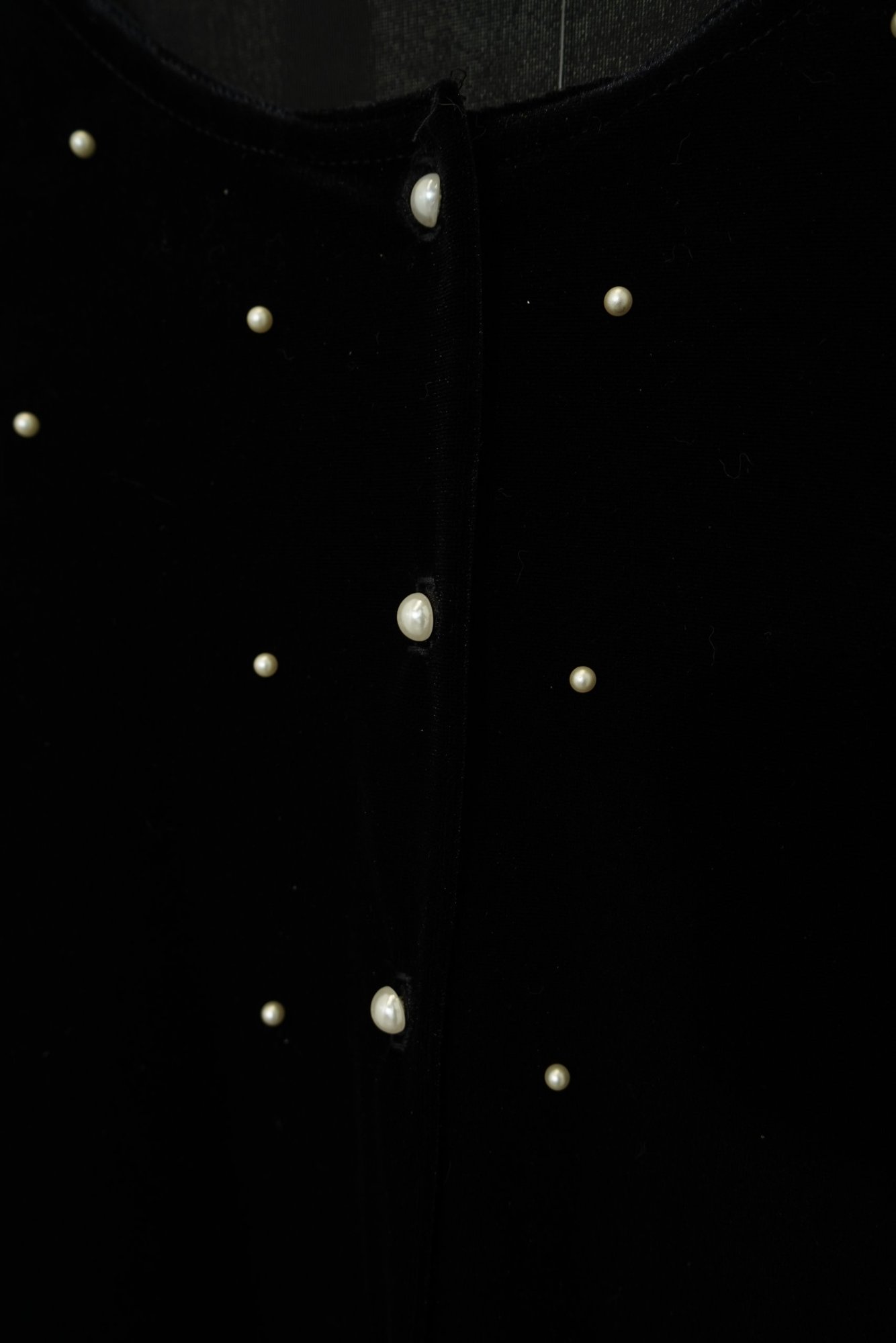 1999-2001 IMPRESSIONS Millenium Edition Black velvet Pearl Button/Studded Cardi…, image 4