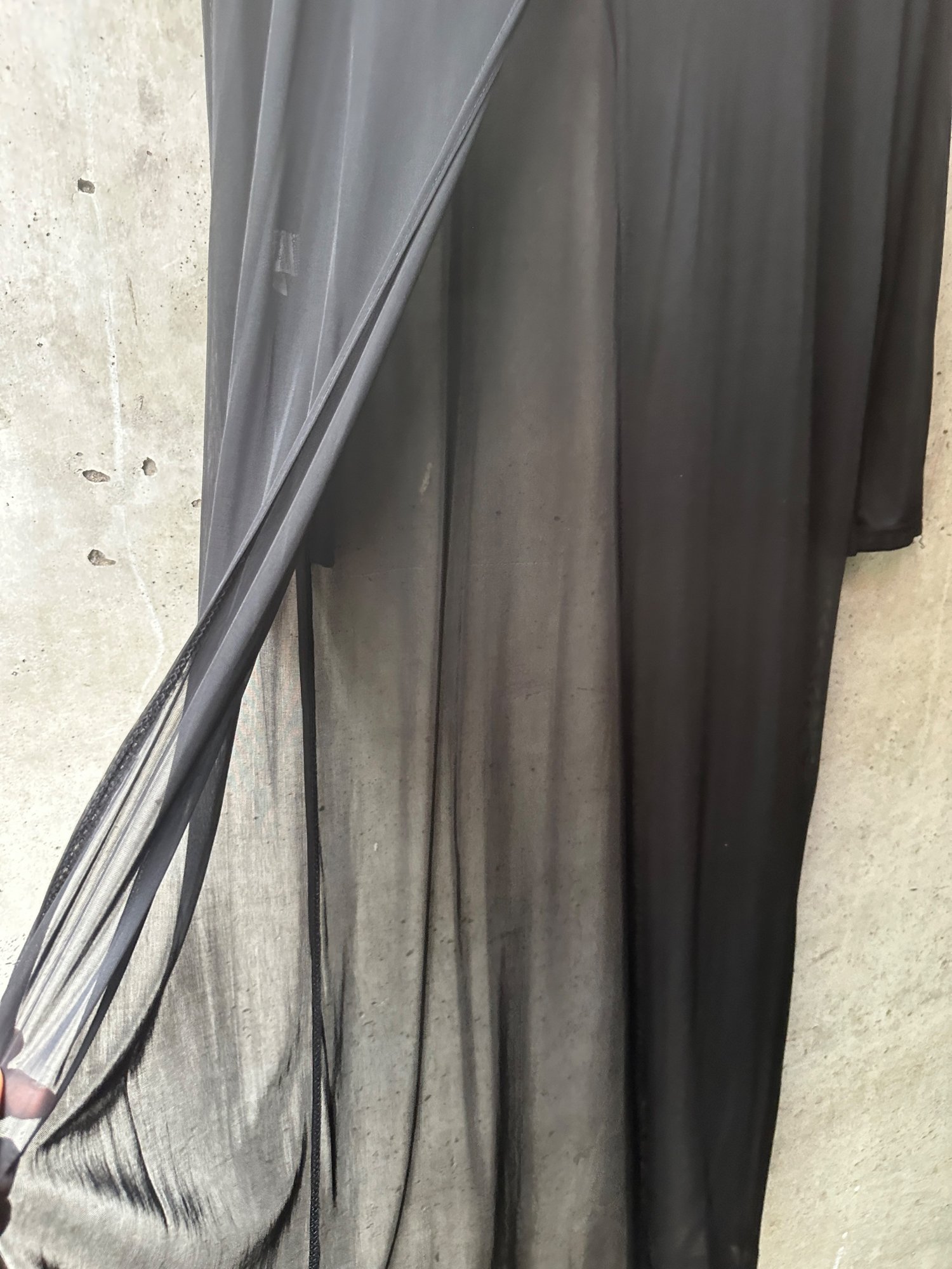 2000s-2010s DREAM PARIS Sheer Black Long Duster Cardigan, image 4