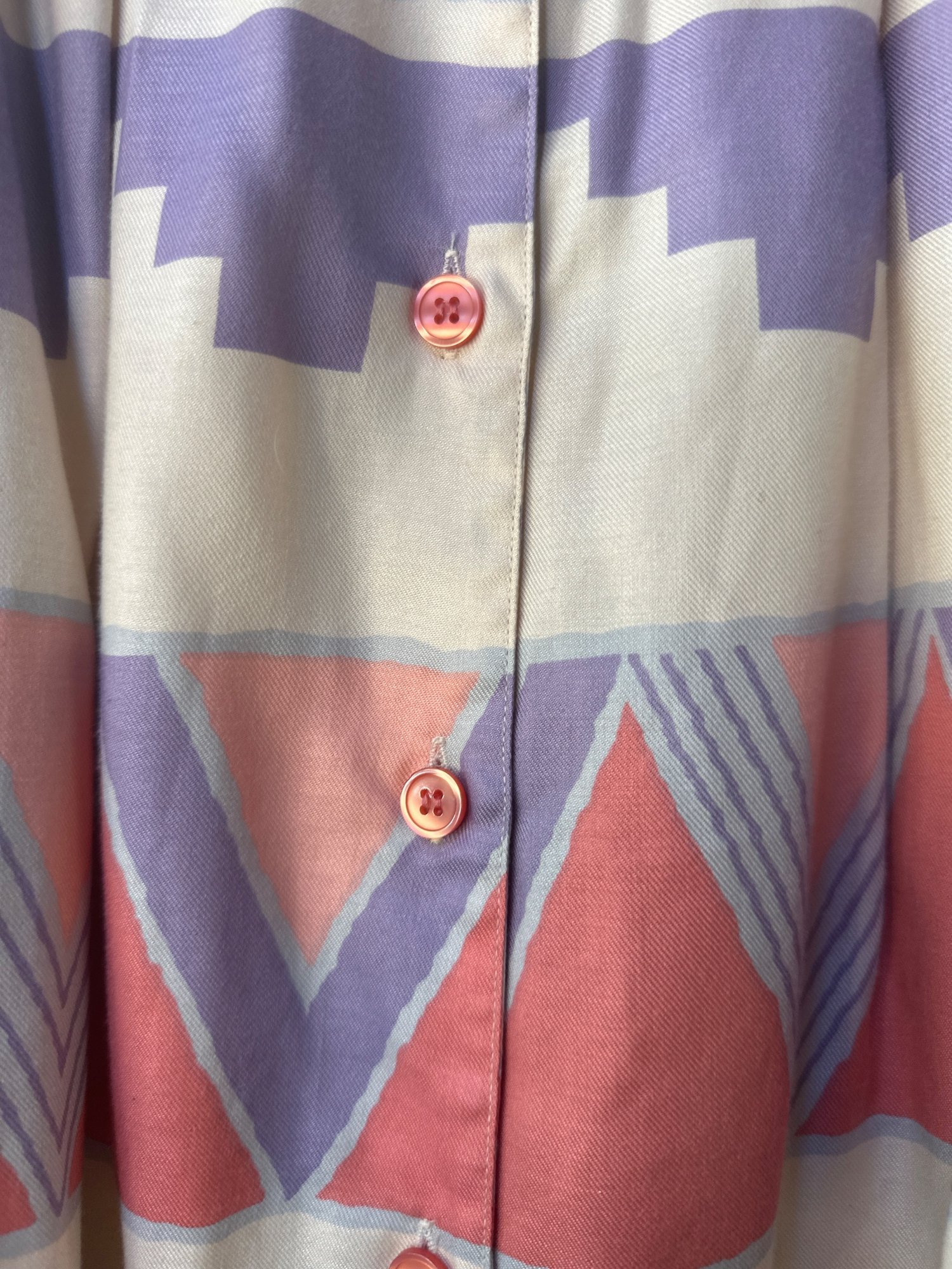 1980s Ice Aztec Print Button-Front Pleated Midi Skirt, image 2