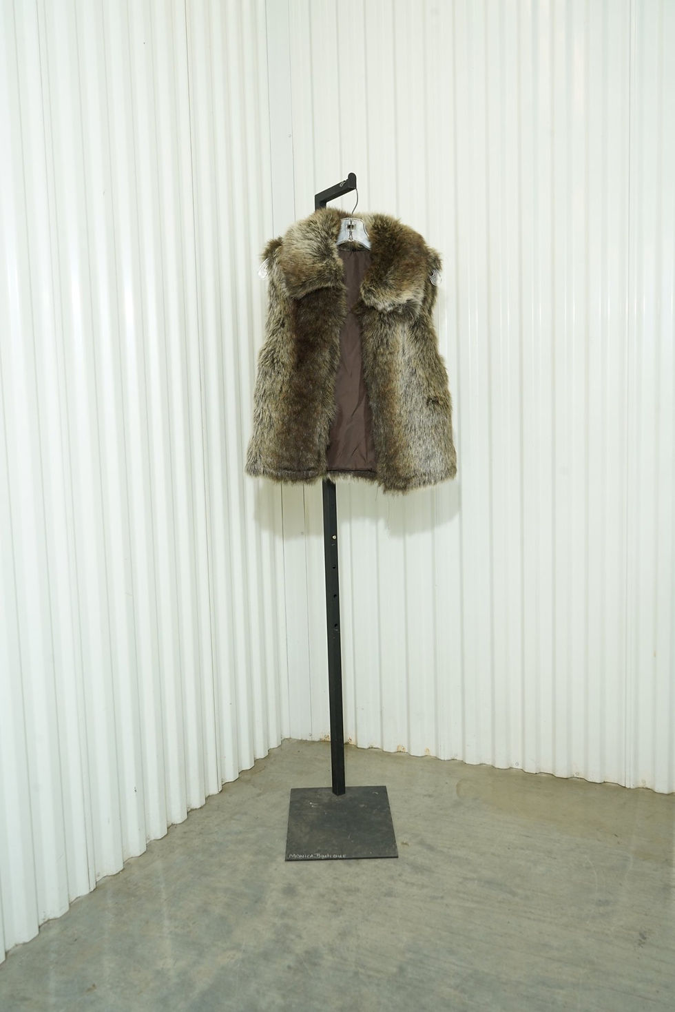 Brown Grey Faux Fur Vest