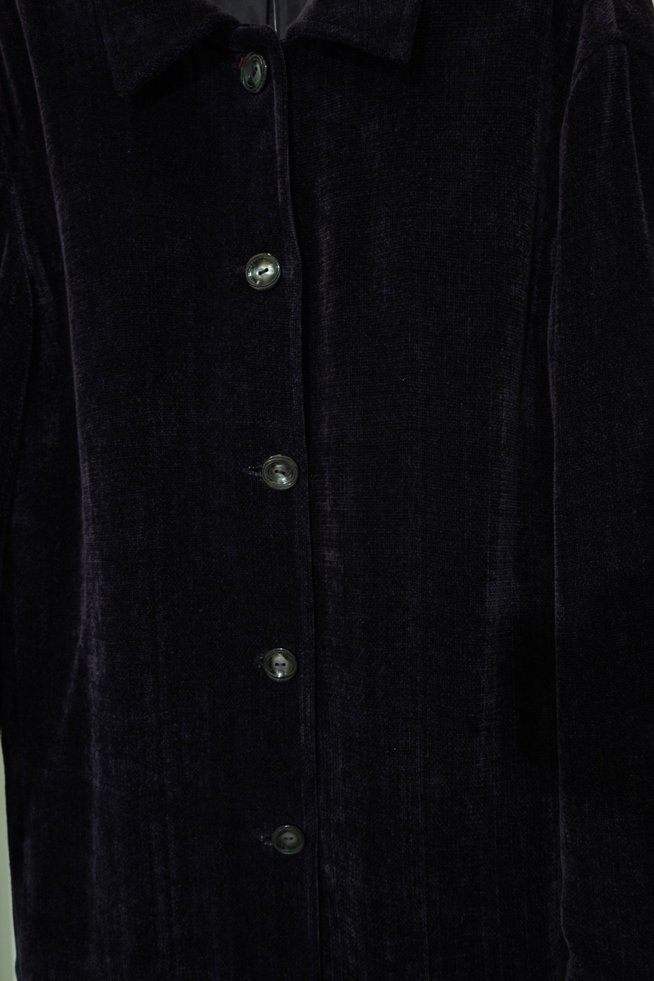 90s Shomi by Miller Shor Eggplant Plus velvet button Front-Jacket, image 4