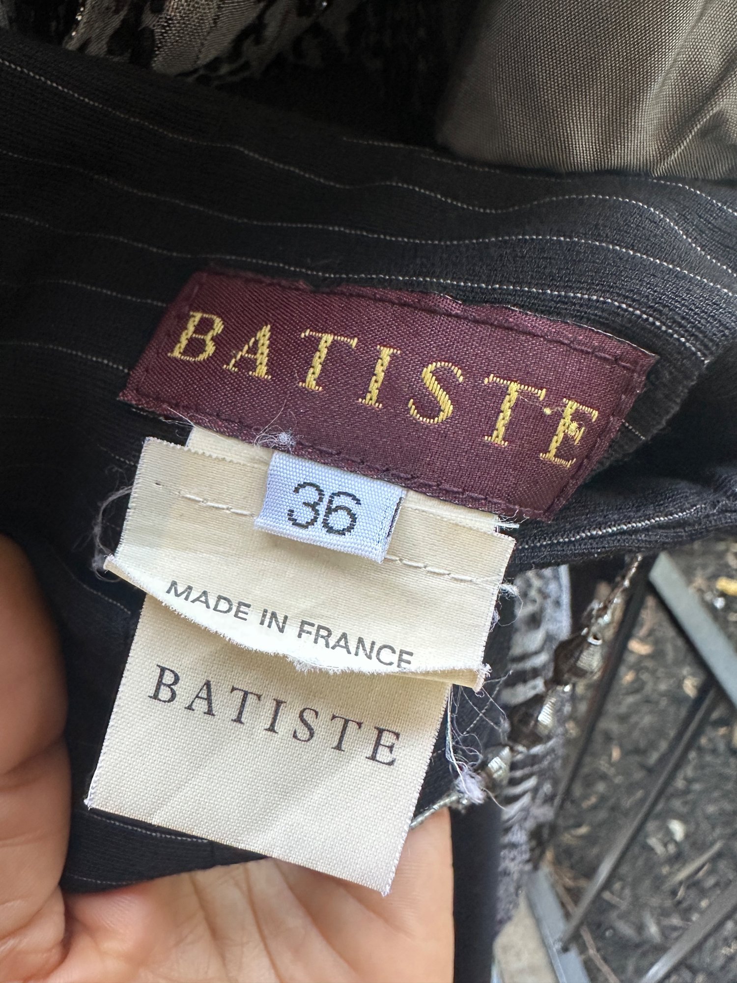 1980s-1990s BATISTE Pinstripe Blazer and Trouser Suit Set, image 8