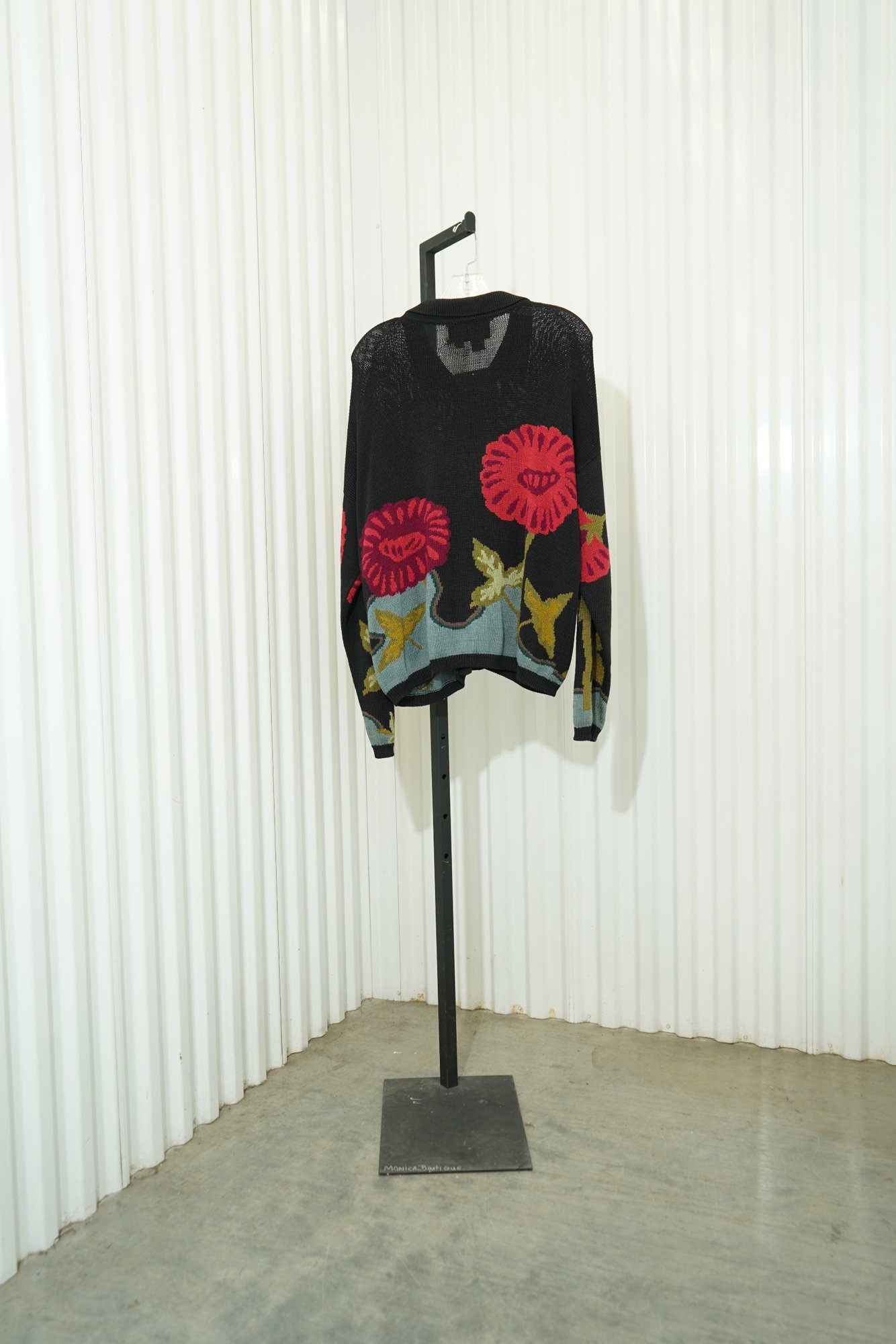 1990s Peruvian Connection 100% Pima Cotton floral cardigan, image 6