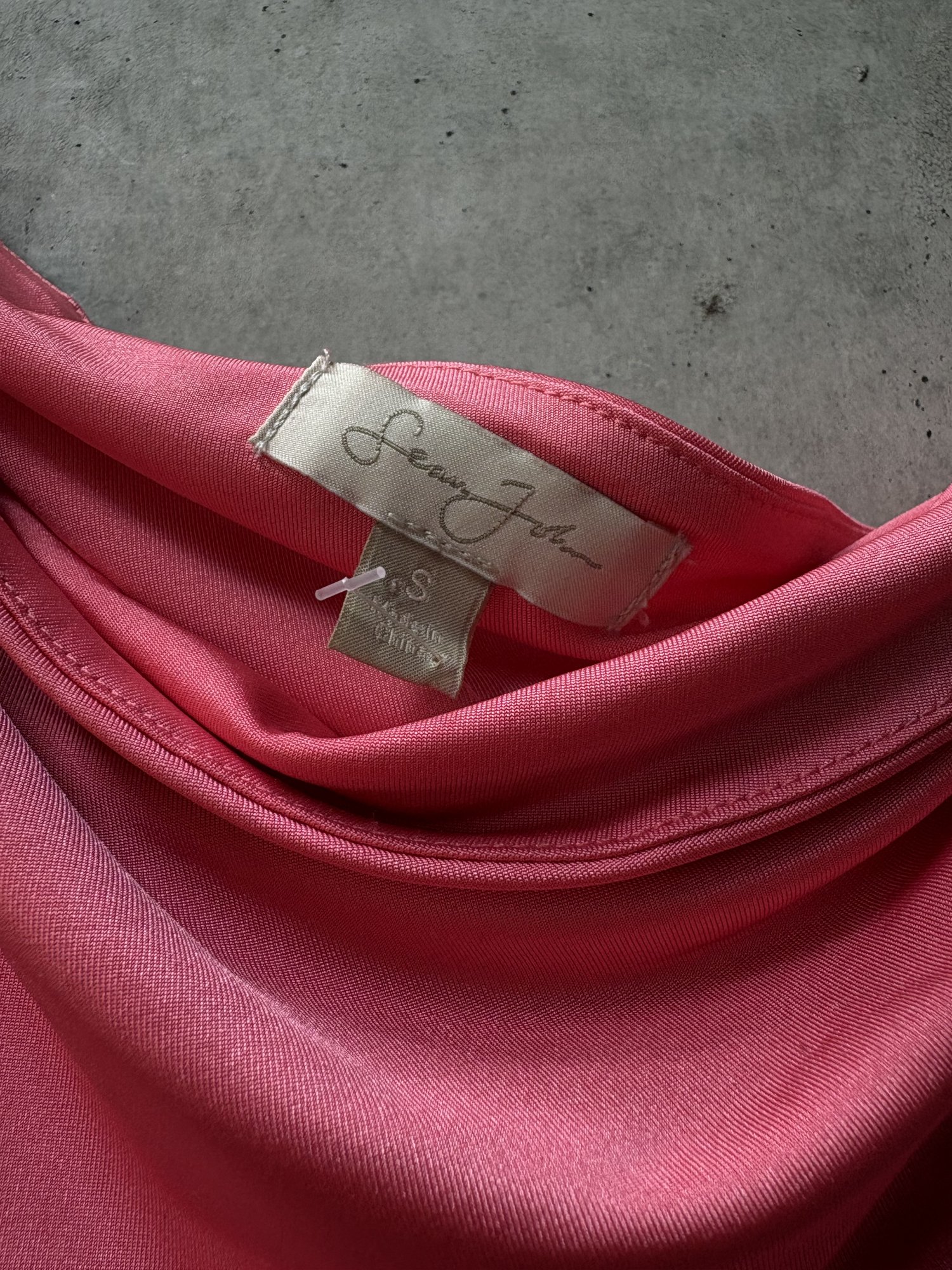 2000s Sean Jean Asymmetric Draped Pink Mini Dress, image 2