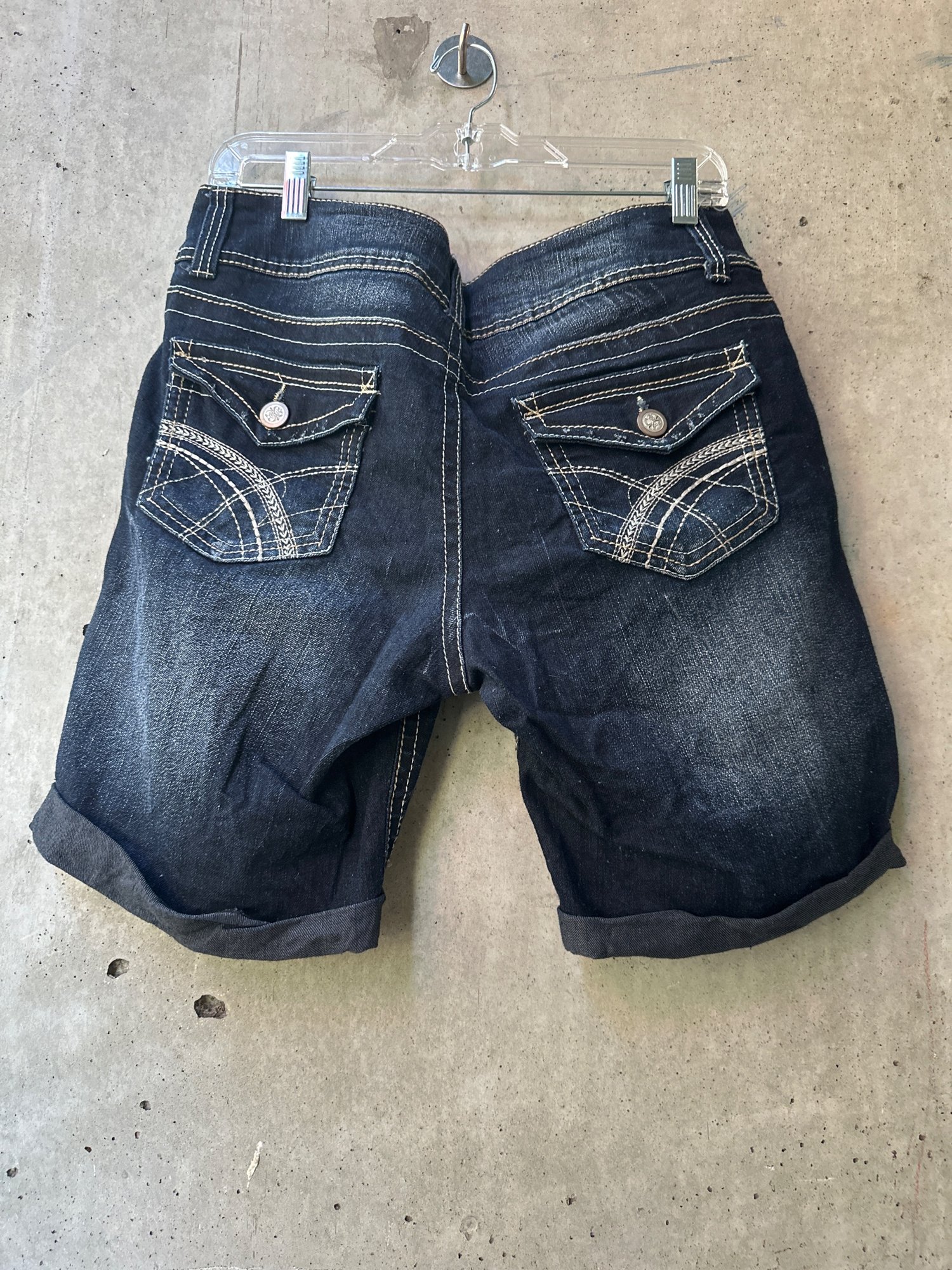 2010s No Boundaries Dark Wash Denim Bermuda Shorts, image 3