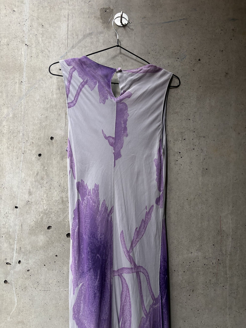 Thumbnail: 1990s Nostalgia Purple Floral Print Maxi Dress