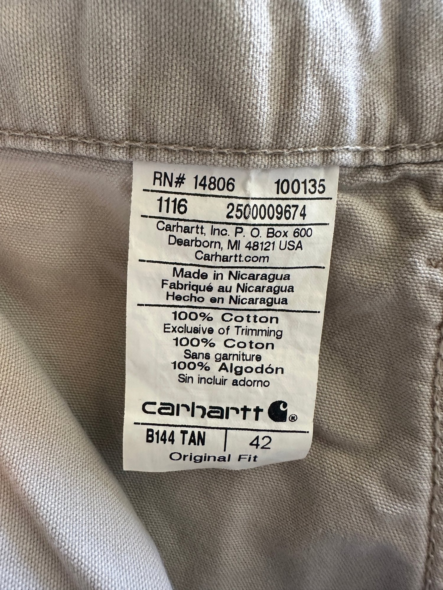 1990s-2000s Carharrt Vintage Khaki Carpenter Shorts, image 5