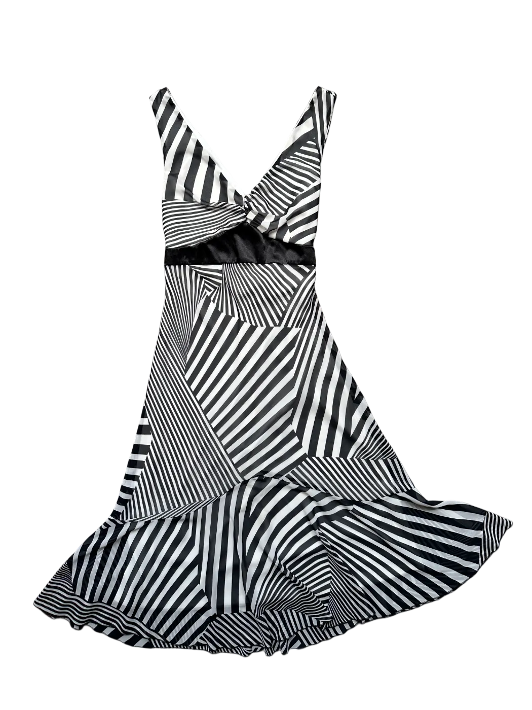 Teeze Me Black & White Striped Dress