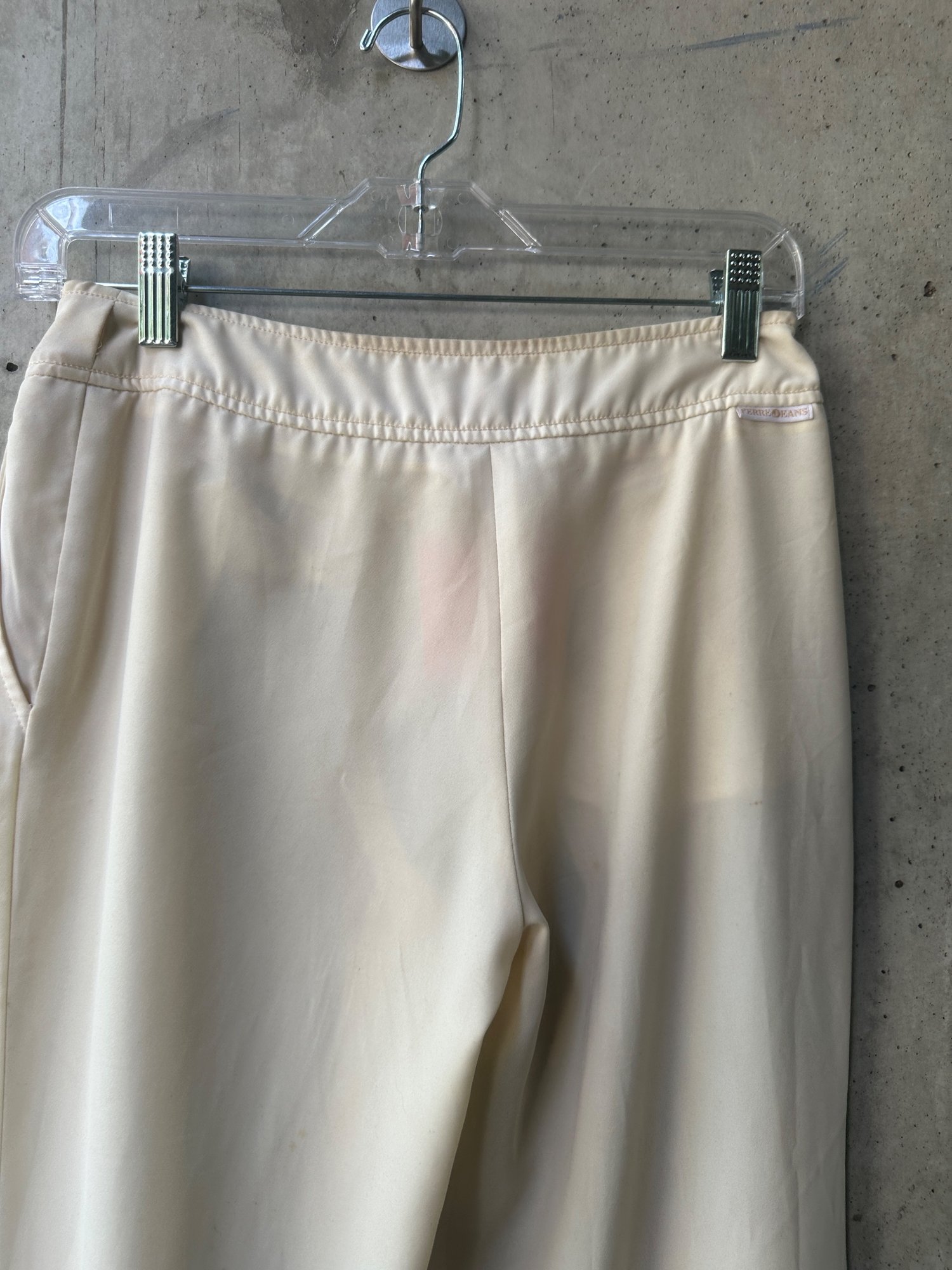 1990s Gianfranco Ferre Jeans Wide Leg Cream Trousers, image 6
