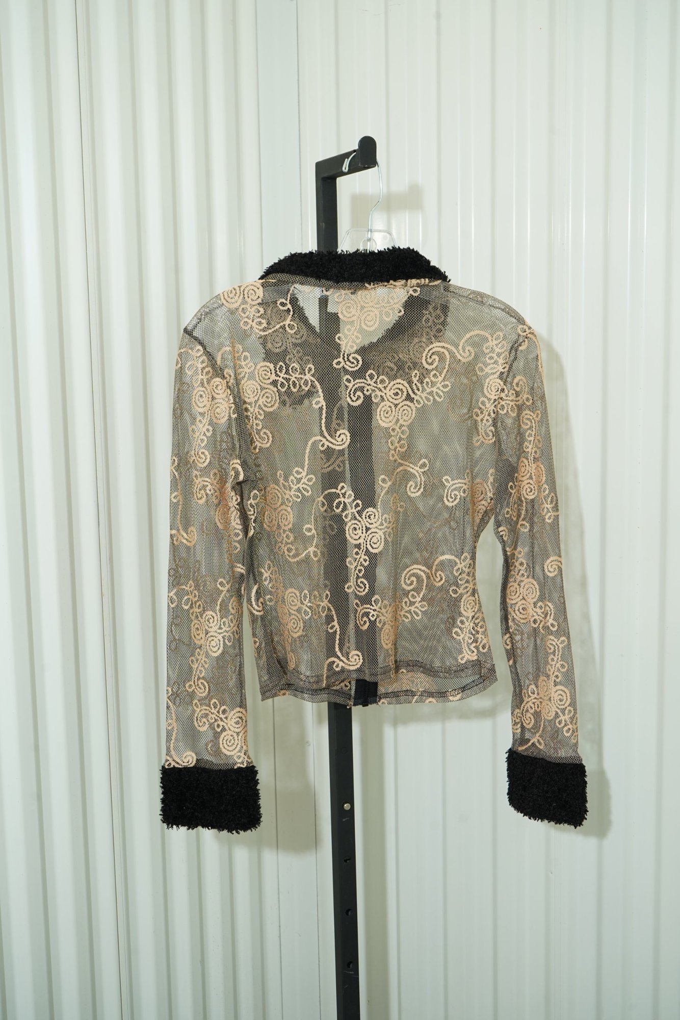 Millenium New York 1990s-2000s Millennium New York sheer mesh and fur cropped z…, image 4