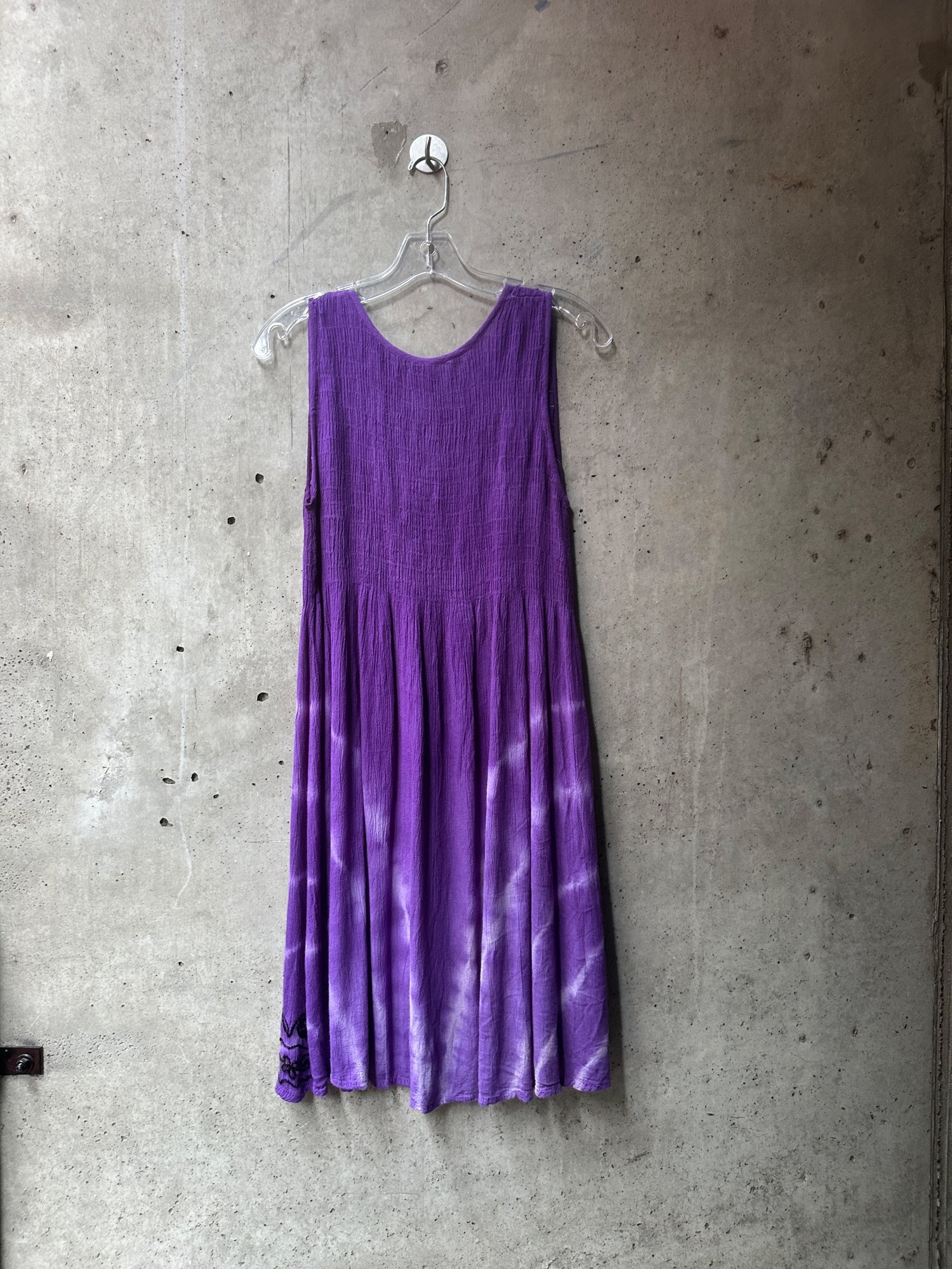 1990s-2000s India Boutique Purple Tie-Dye Sleeveless Dress, image 5