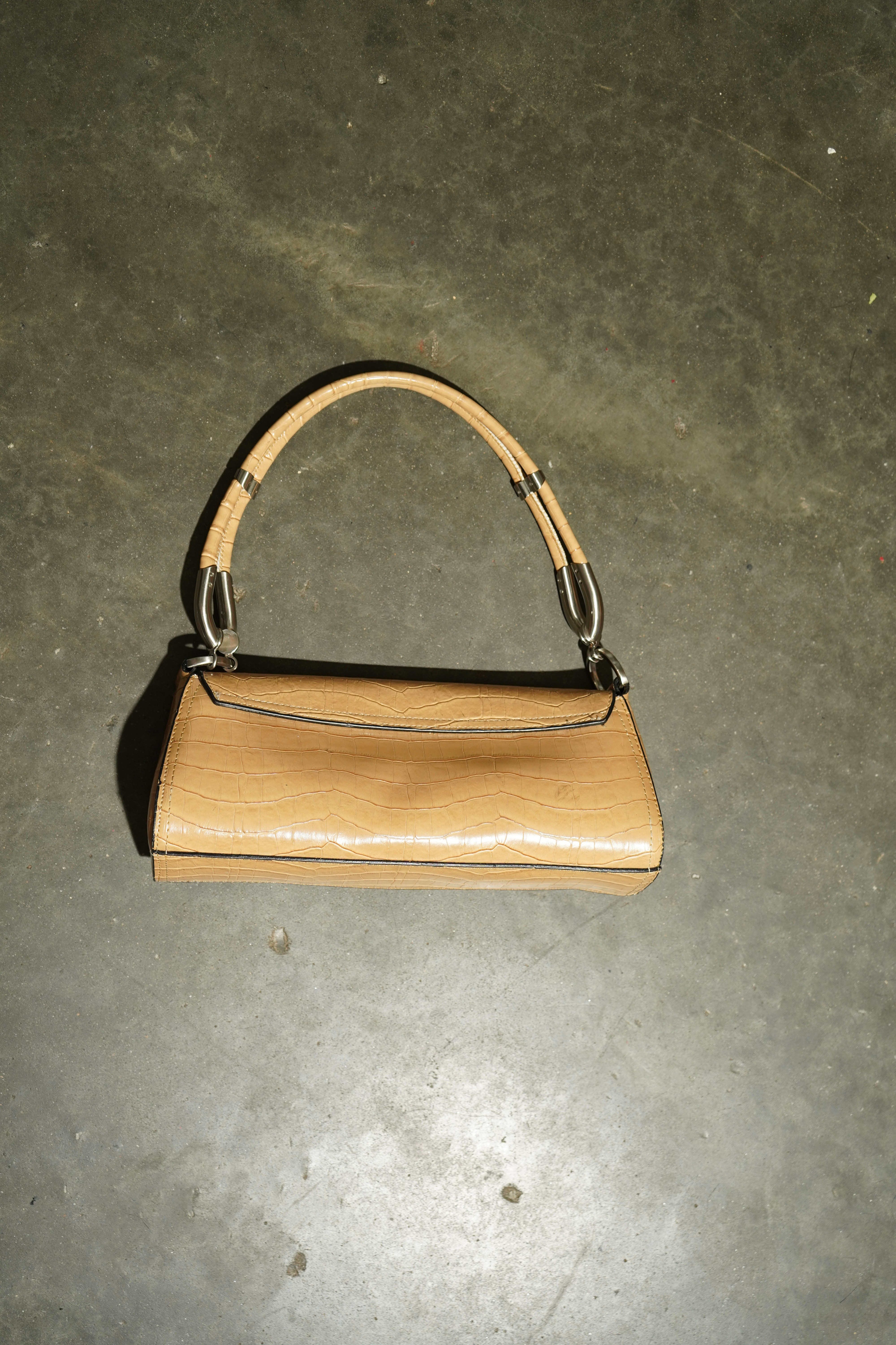 Prada-style croc shoulder bag — image 3