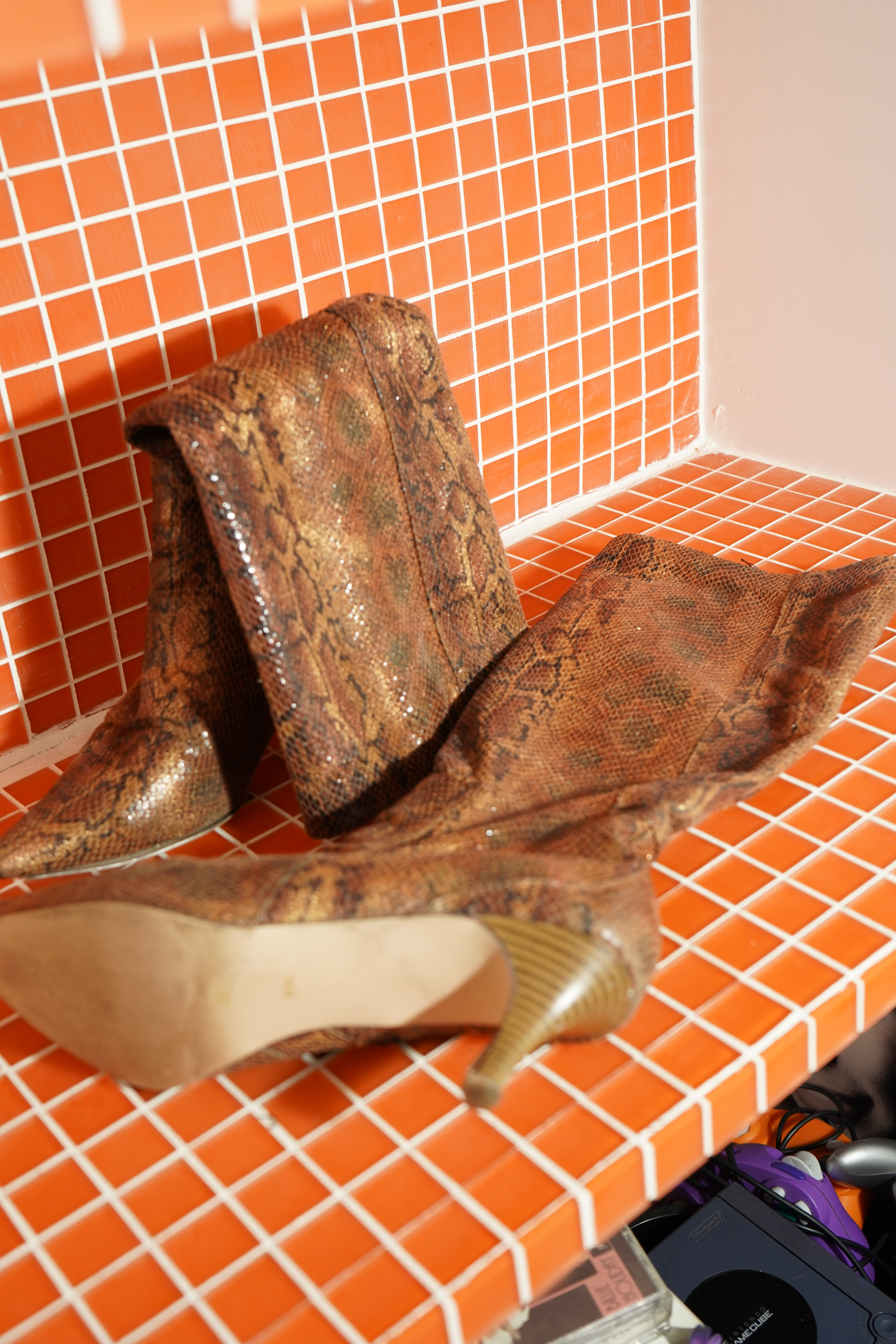 Python Fantasy Wide-Cuff Kitten Heel Boot — image 5