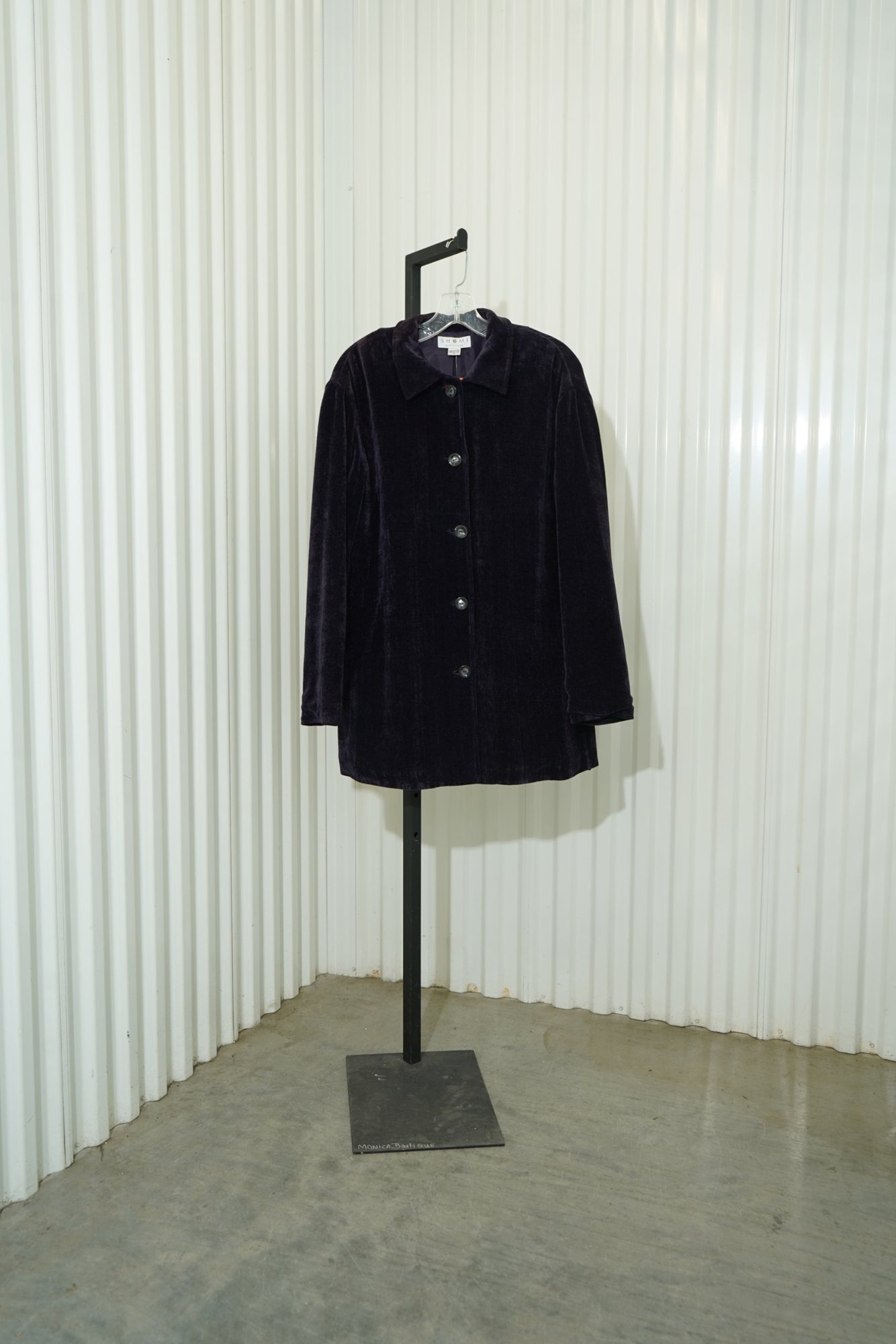 90s Shomi by Miller Shor Eggplant Plus velvet button Front-Jacket, image 6