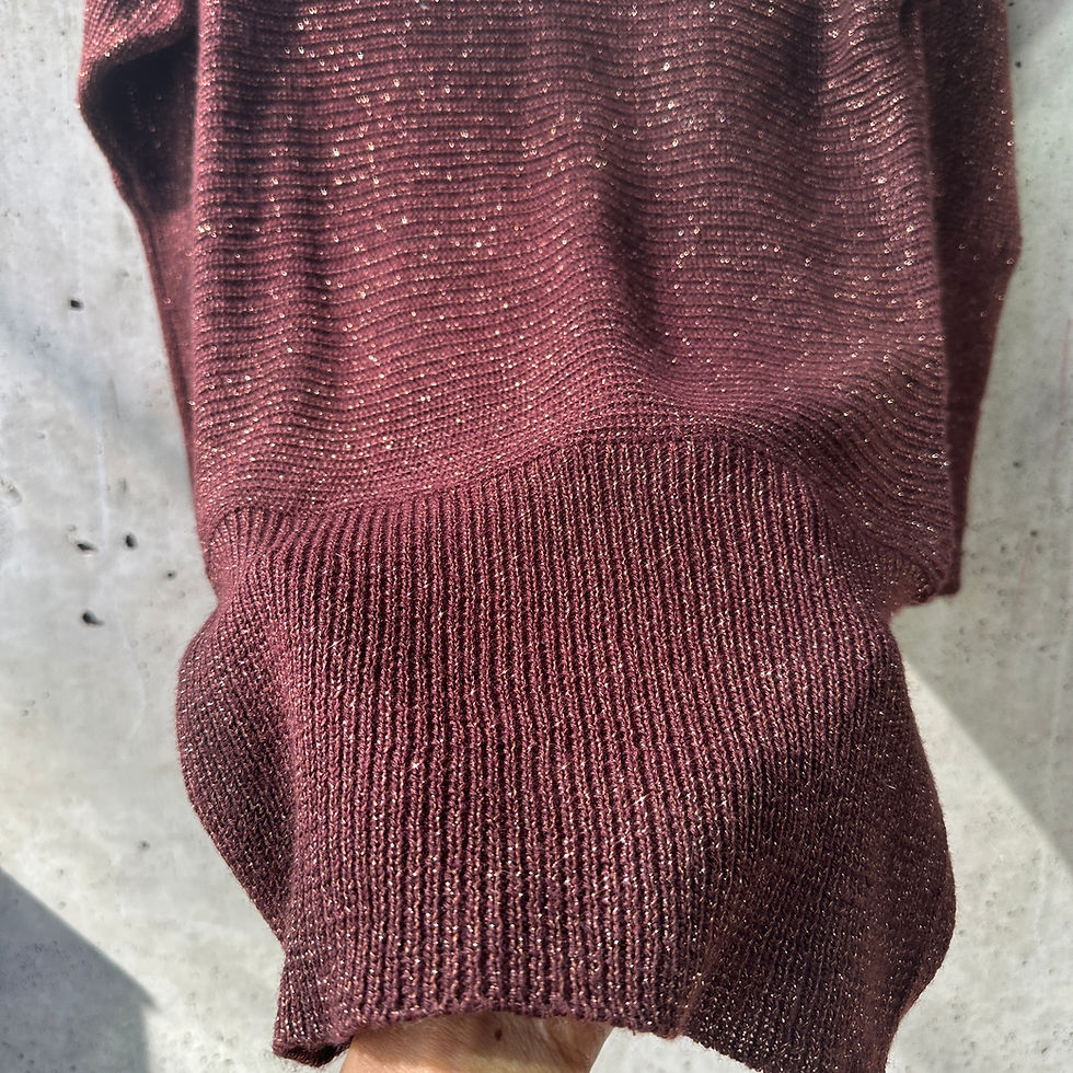 Thumbnail: Marina Brown Gold Glitter 2000's Sweater Dress