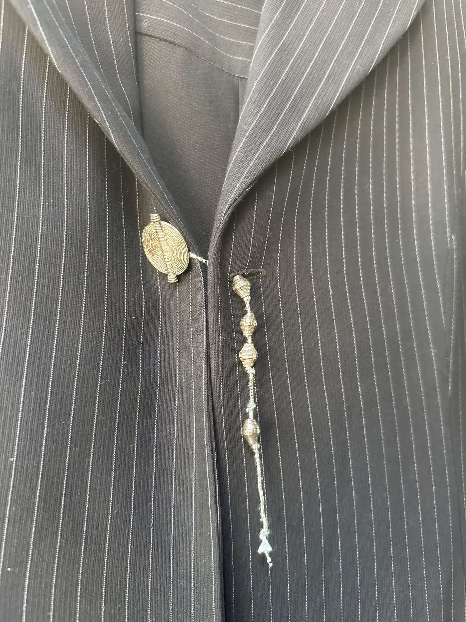 1980s-1990s BATISTE Pinstripe Blazer and Trouser Suit Set, image 4