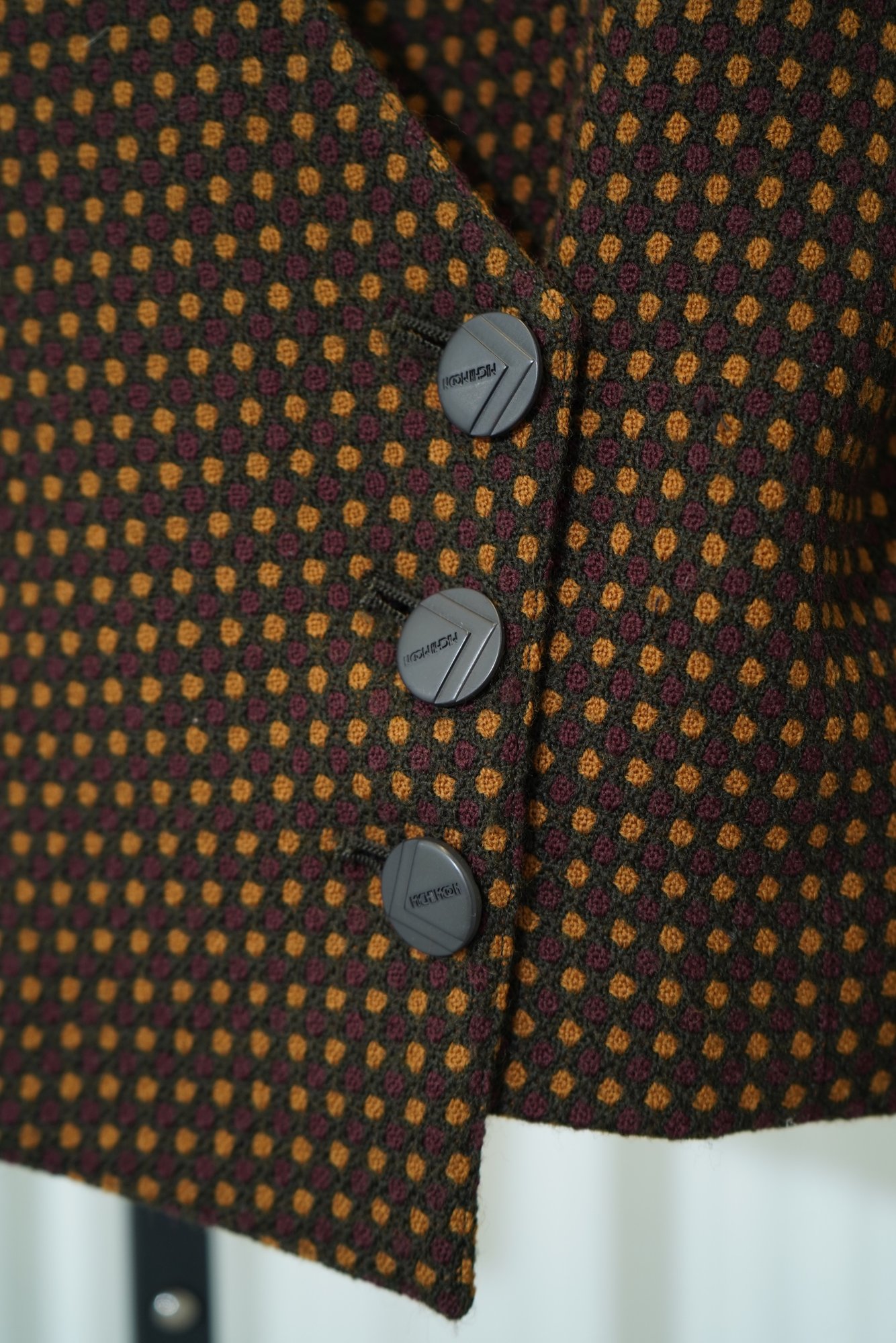 Storage Michii Moon for Sanyo 100% wool brown patterned textured jacket, image 4