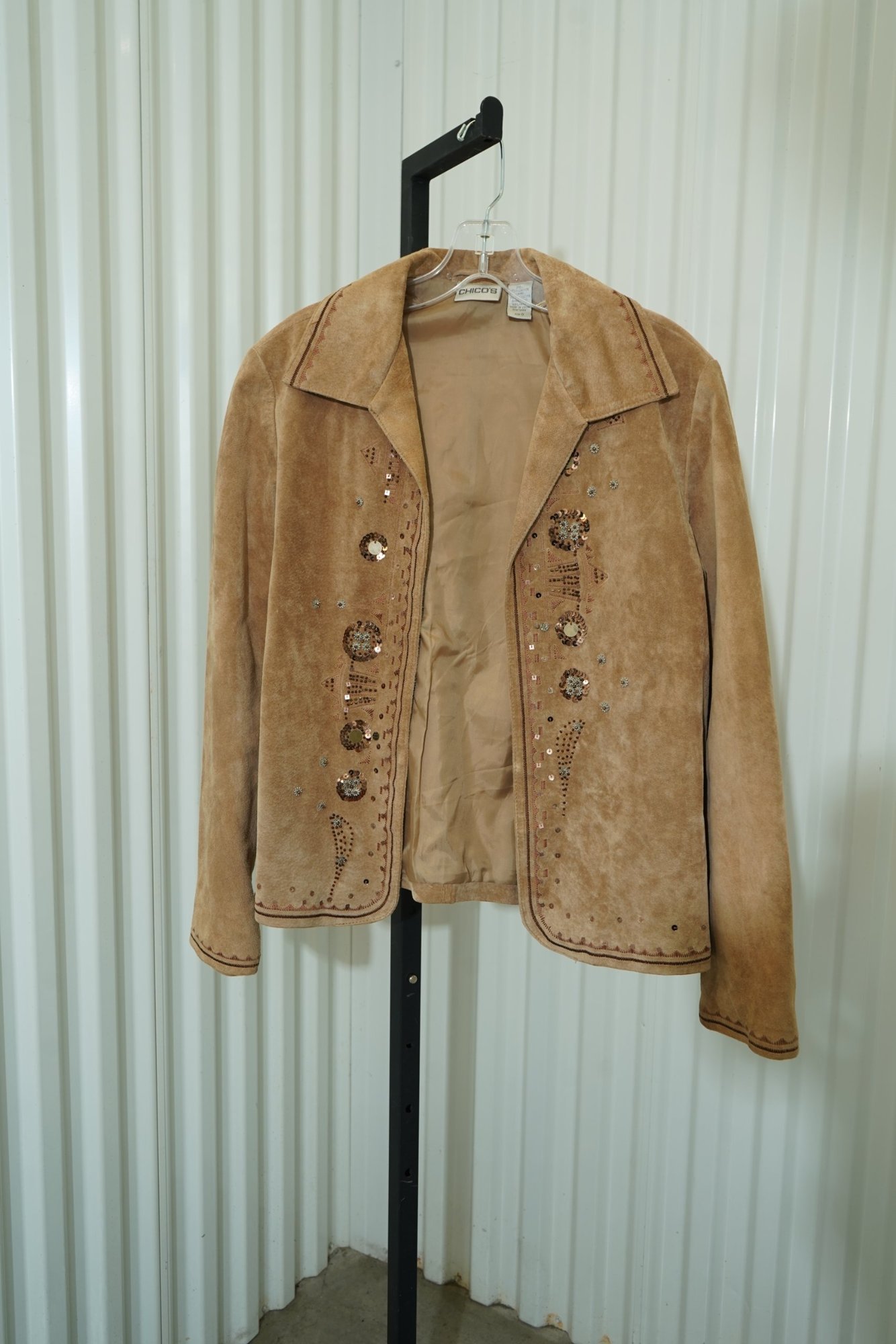 CHICO'S Vintage Suede Jacket with Button Details, image 6