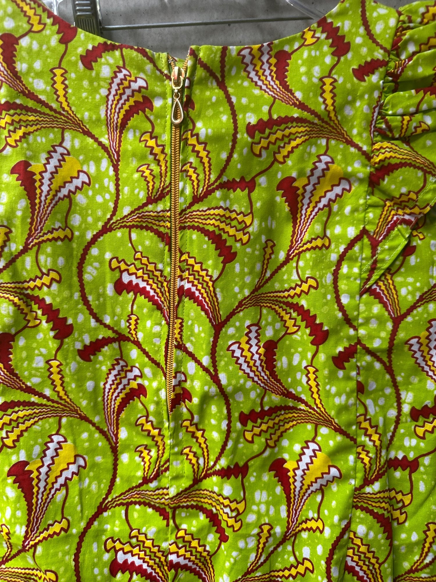 Green African Print Off-Shoulder Top, image 3