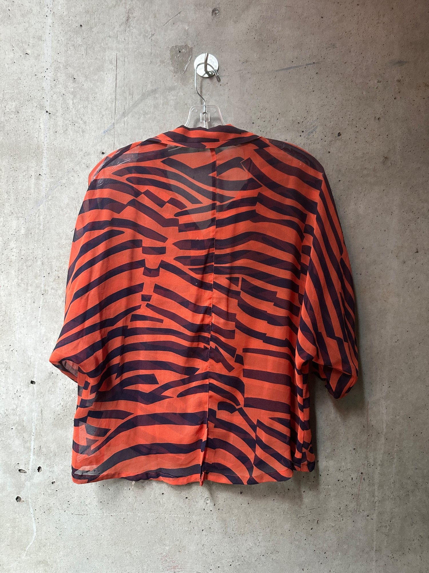 2000s-2010s Papaya Zebra Print Blouse, image 4