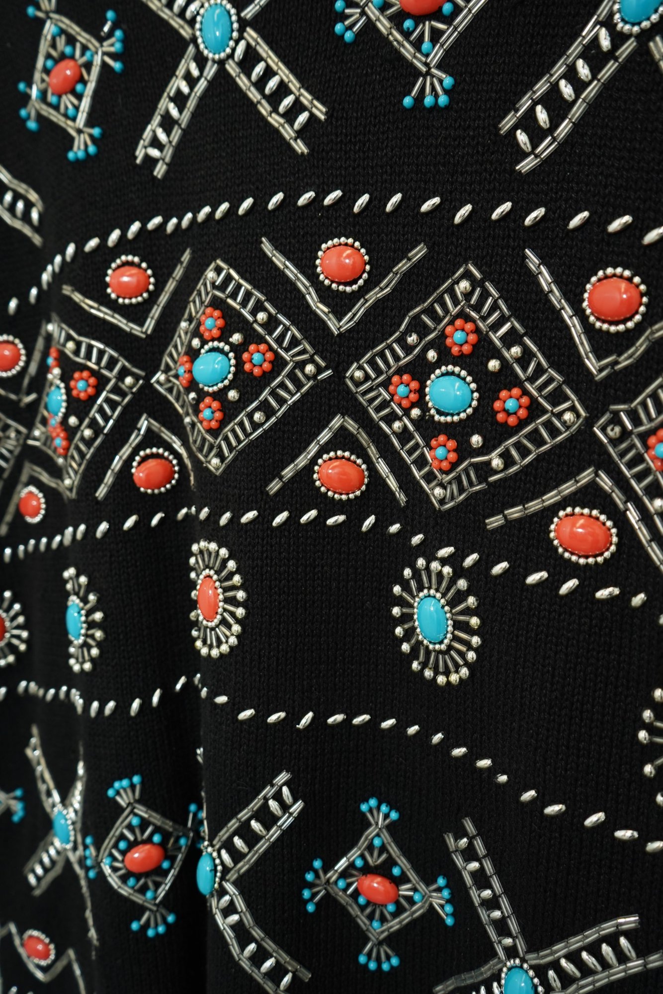 1990s Victoria Jones Southwestern Beaded Sweater, image 3