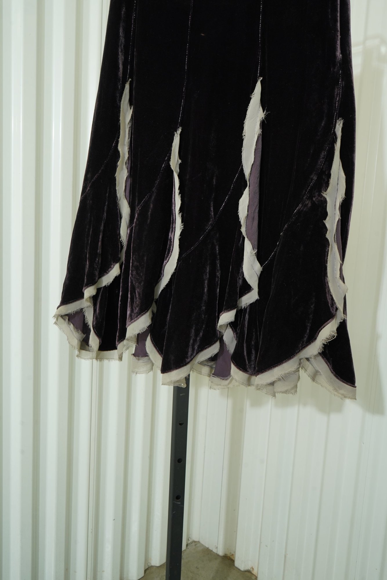 2000s-2010s odille Purple Velvet Flared Skirt, image 6