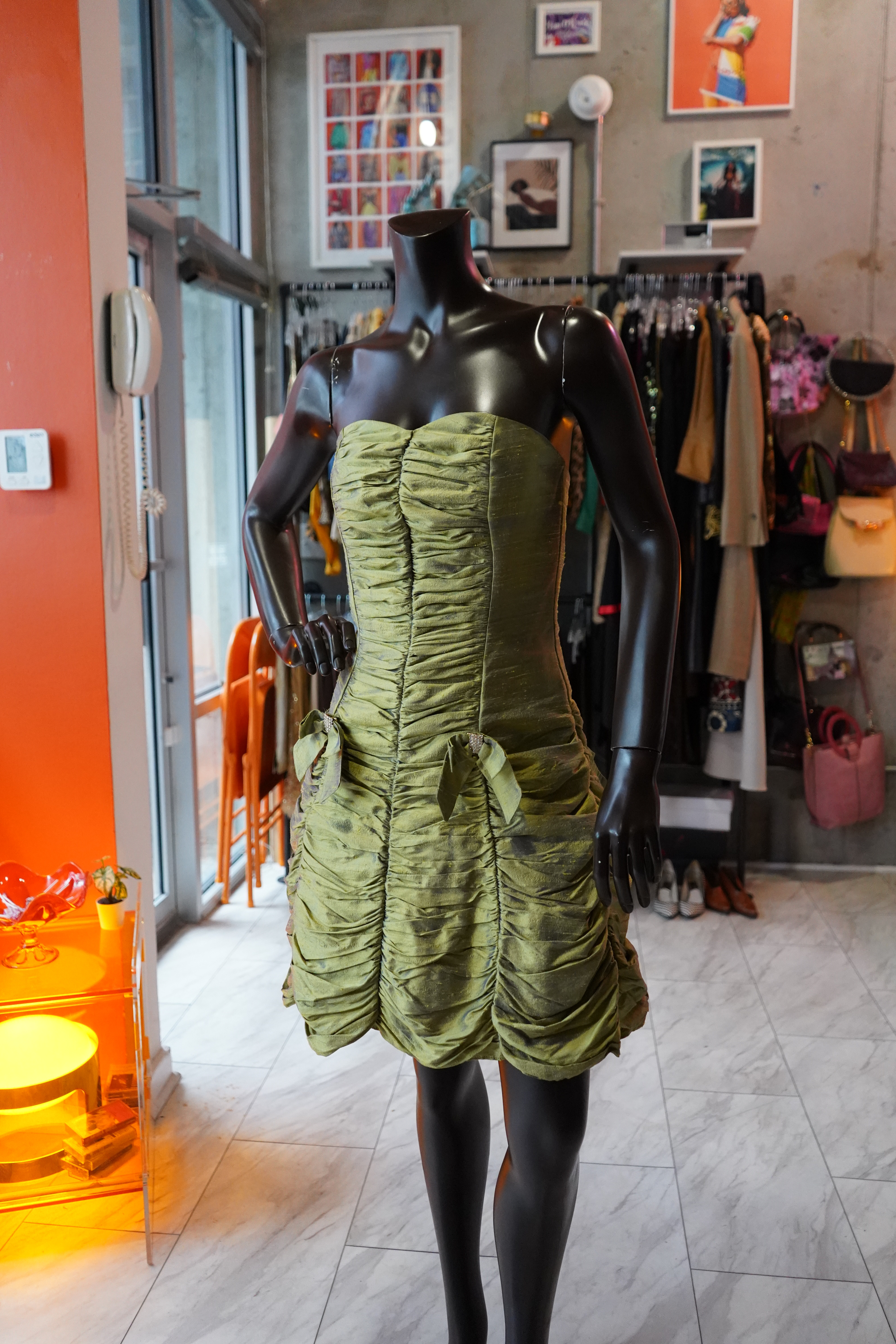 Jessica McClintock Sage Ruched Cocktail Dress, image 4
