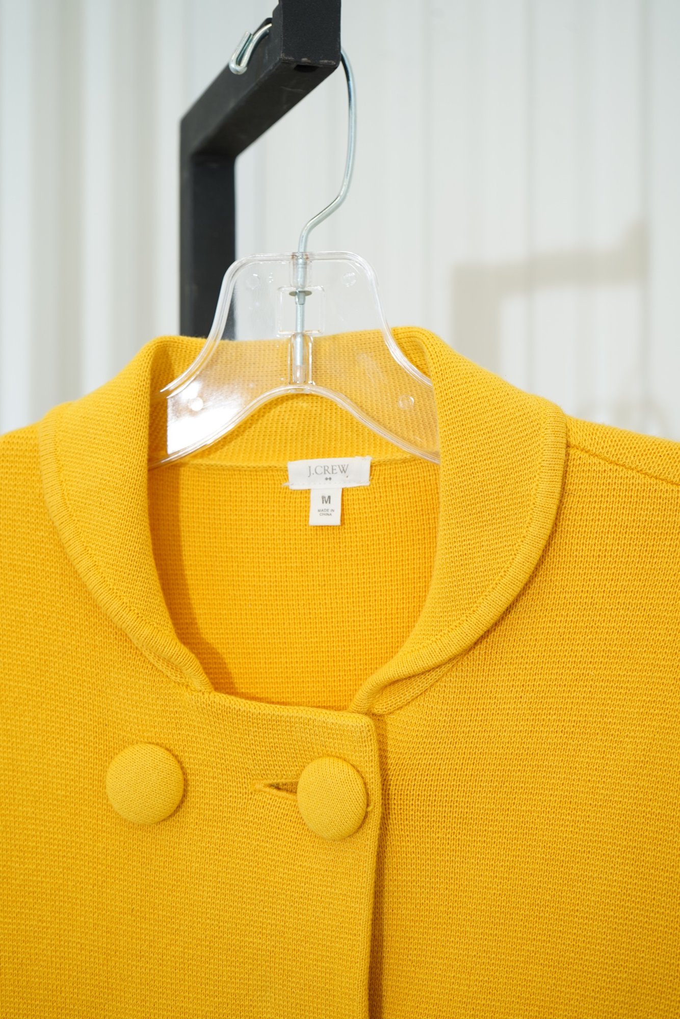 2010s-2020s J. Crew J.Crew yellow cotton double-knit jacket, image 4